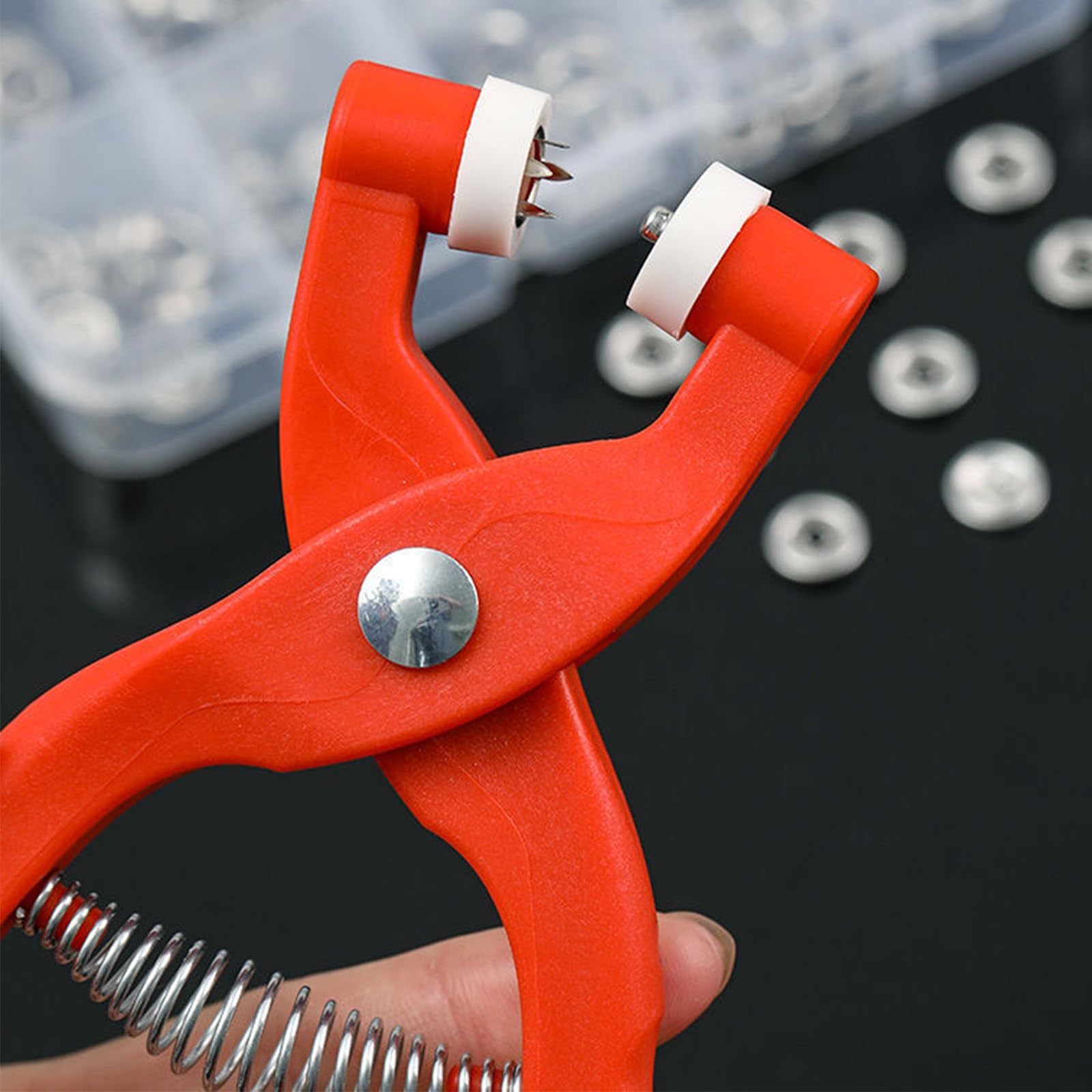 Premium Safety Eye Snapper Tool - Metal Crochet Eye Fastener with 50 Buttons | Secure Eyes for Amigurumi, Stuffed Animals & DIY Plush Toys | Perfect for Crafting, Sewing & Handmade Projects