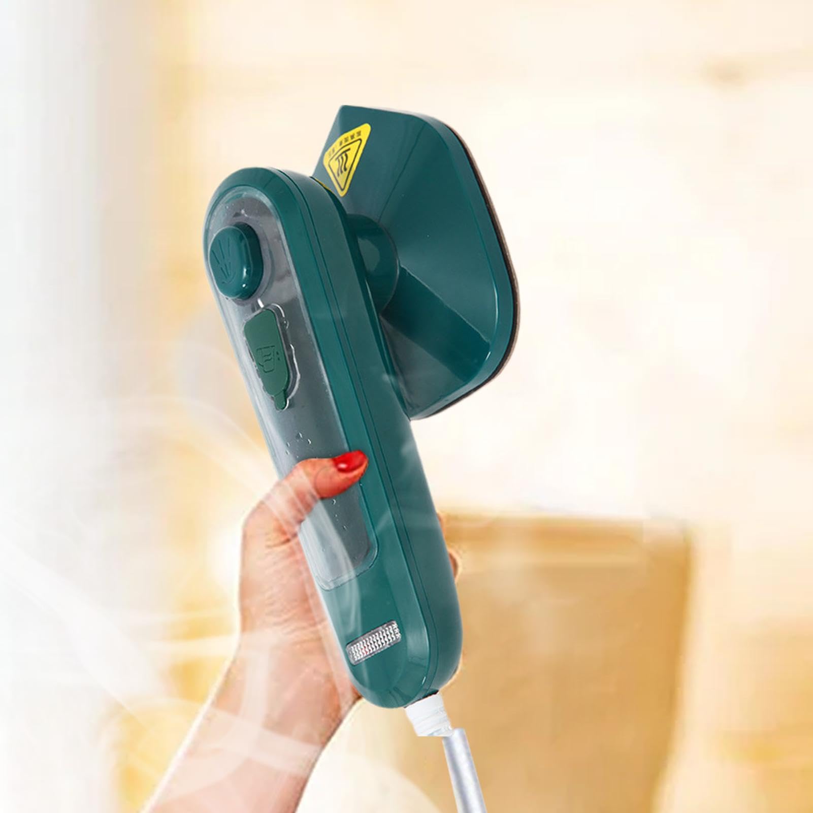 Portable Handheld Clothes Steamer for Travel - Compact Lightweight Fabric Wrinkle Remover & Garment Steam Cleaner | Perfect for Suits, Dresses, Curtains at Home, Hotel or Office