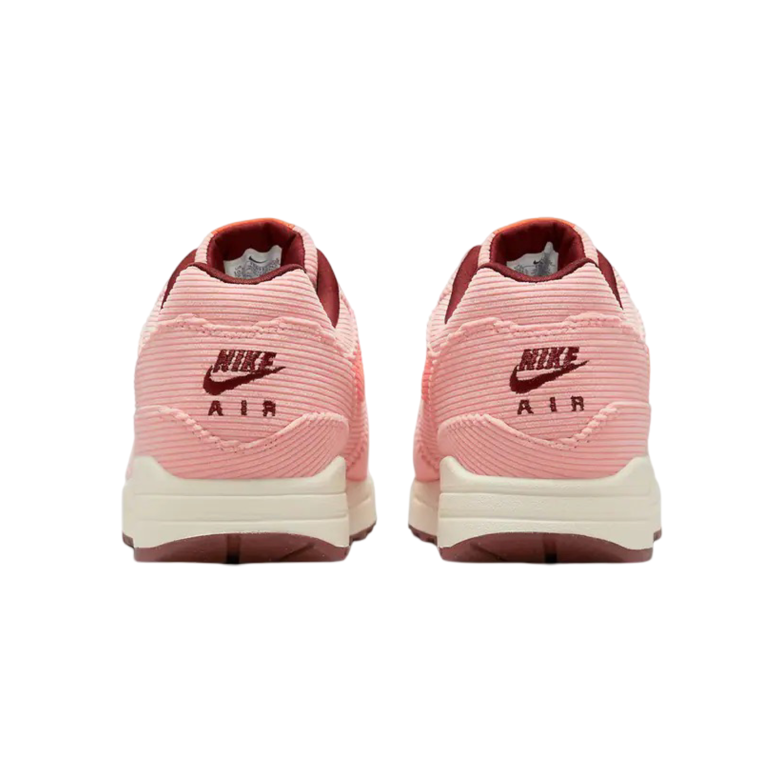 Nike Air Max 1 Premium Corduroy Sneakers - Bright Coral Women's Running Shoes for Jogging & Casual Wear