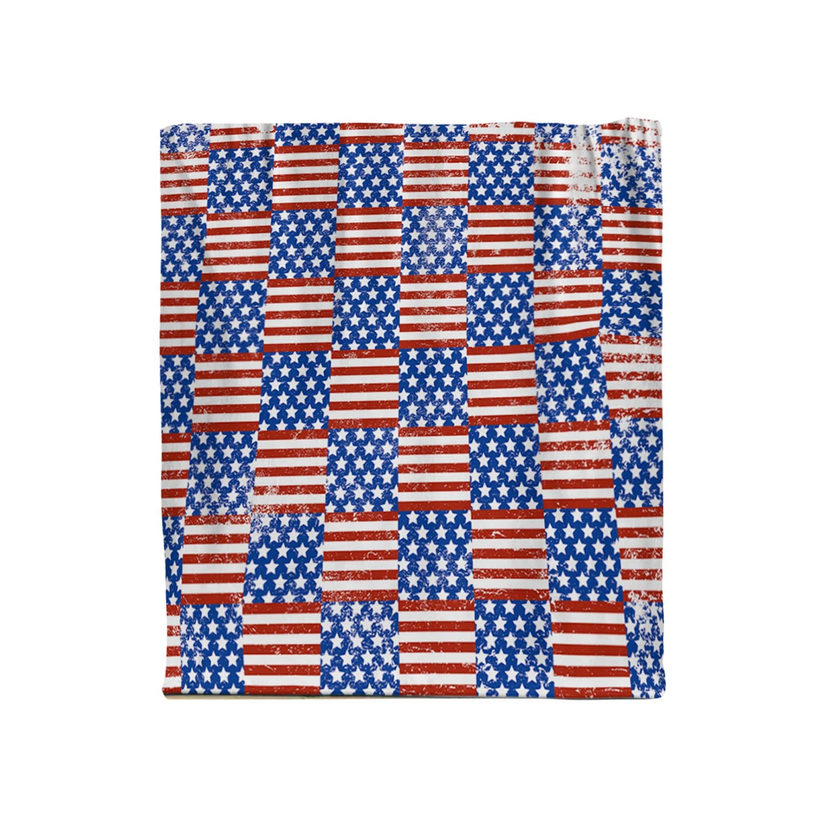 Premium Thick Flannel Blanket - Soft Plush Warm Blanket with American Flag Print, Office Nap Blanket for Home, Travel & Air Conditioning Use - Cozy Sleeping Blanket for Adults