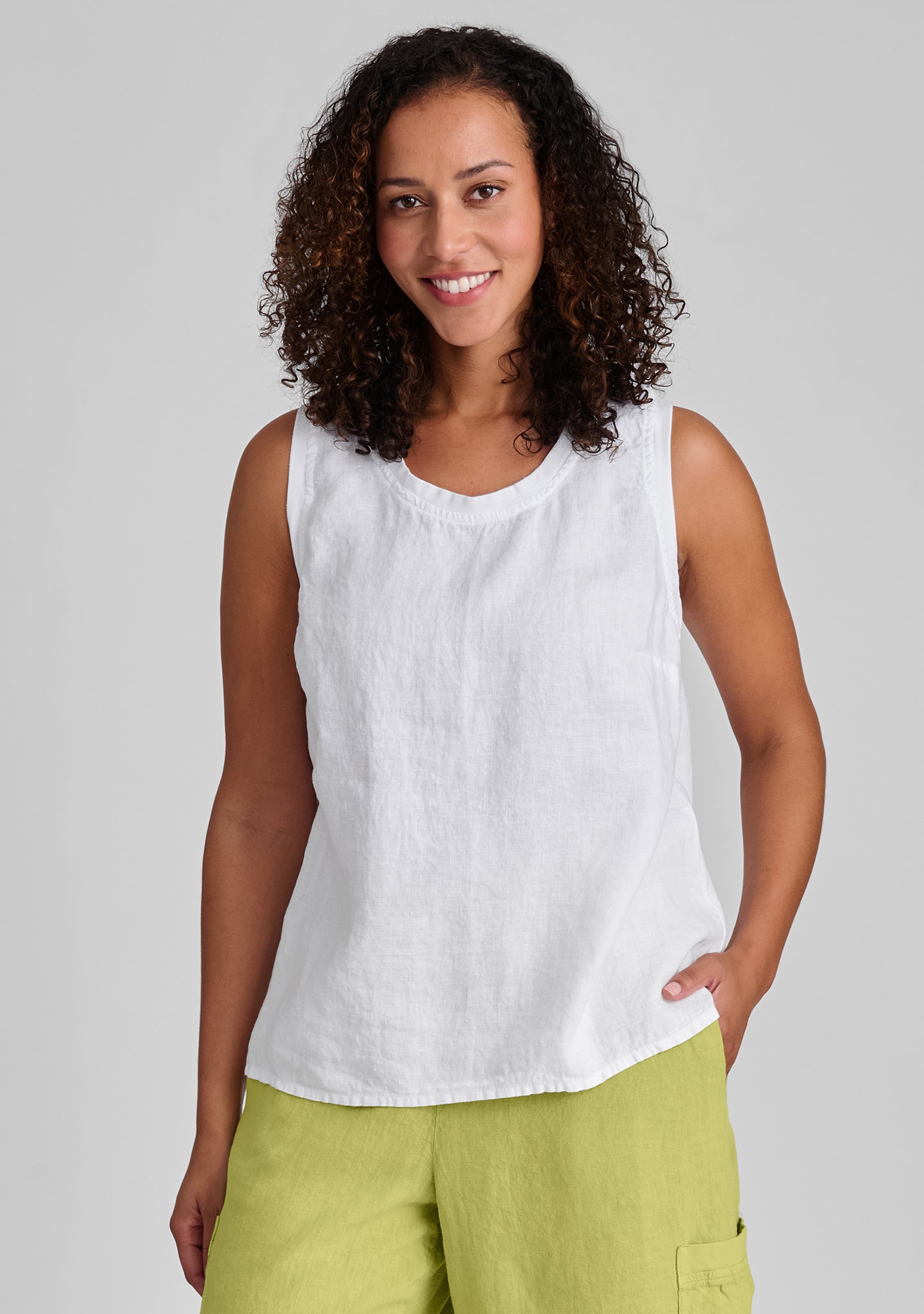 Breathable Linen Tank Top for Women - Comfortable Everyday Casual Wear - Perfect for Summer, Beach, and Layering