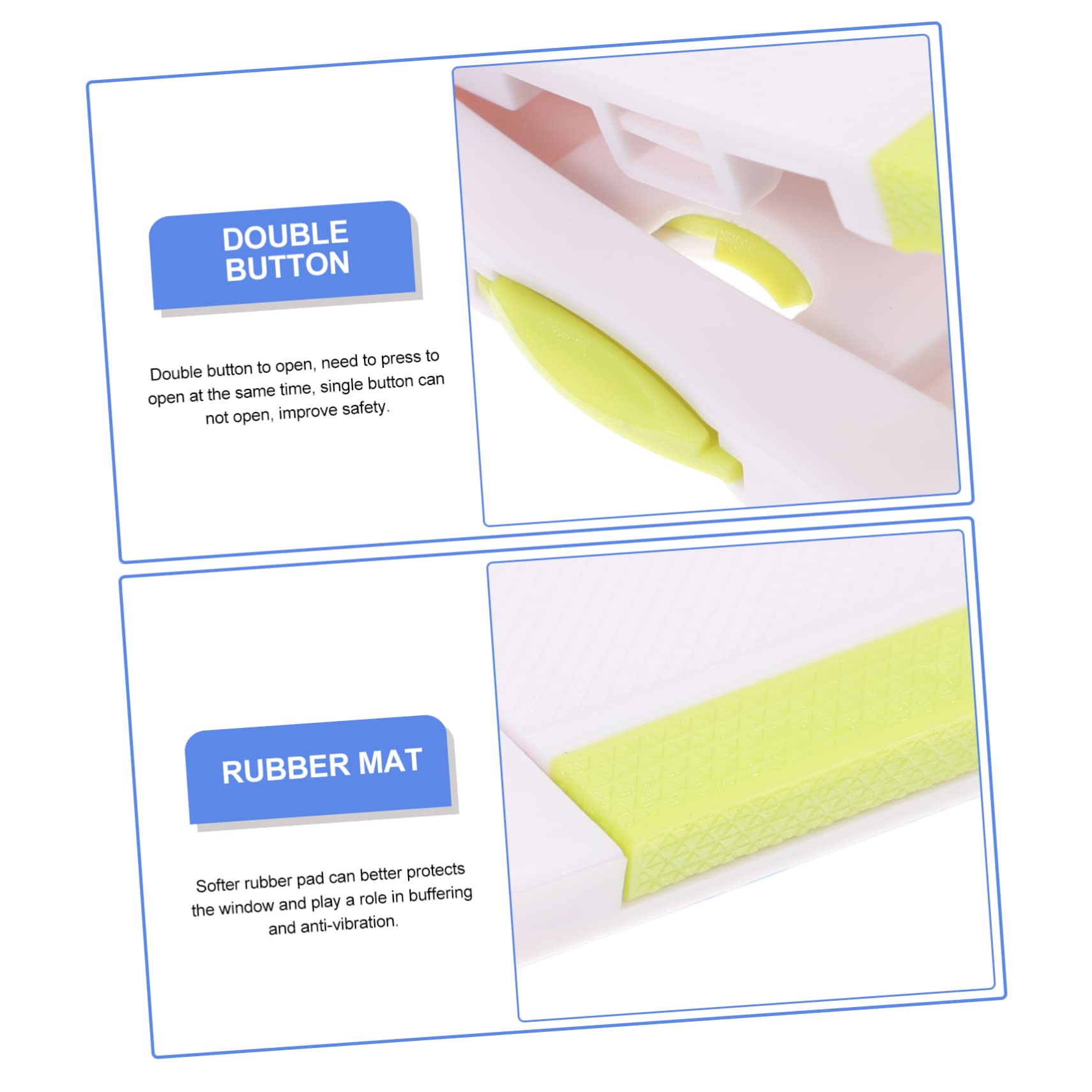 VICASKY 3-Pack Child Safety Window Locks - No Drill Adhesive Sliding Window & Door Locks for Baby Proofing - Secure Home, Prevent Accidents (Ideal for Kids Rooms, Apartments & Pet Safety)