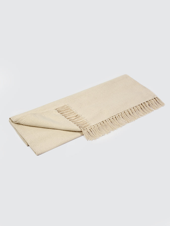 Eco-Friendly Organic Cotton Yoga Mat for Home & Studio - Non-Slip, Comfortable Exercise Rug in Ecru - Perfect for Yoga, Pilates, and Meditation Practice