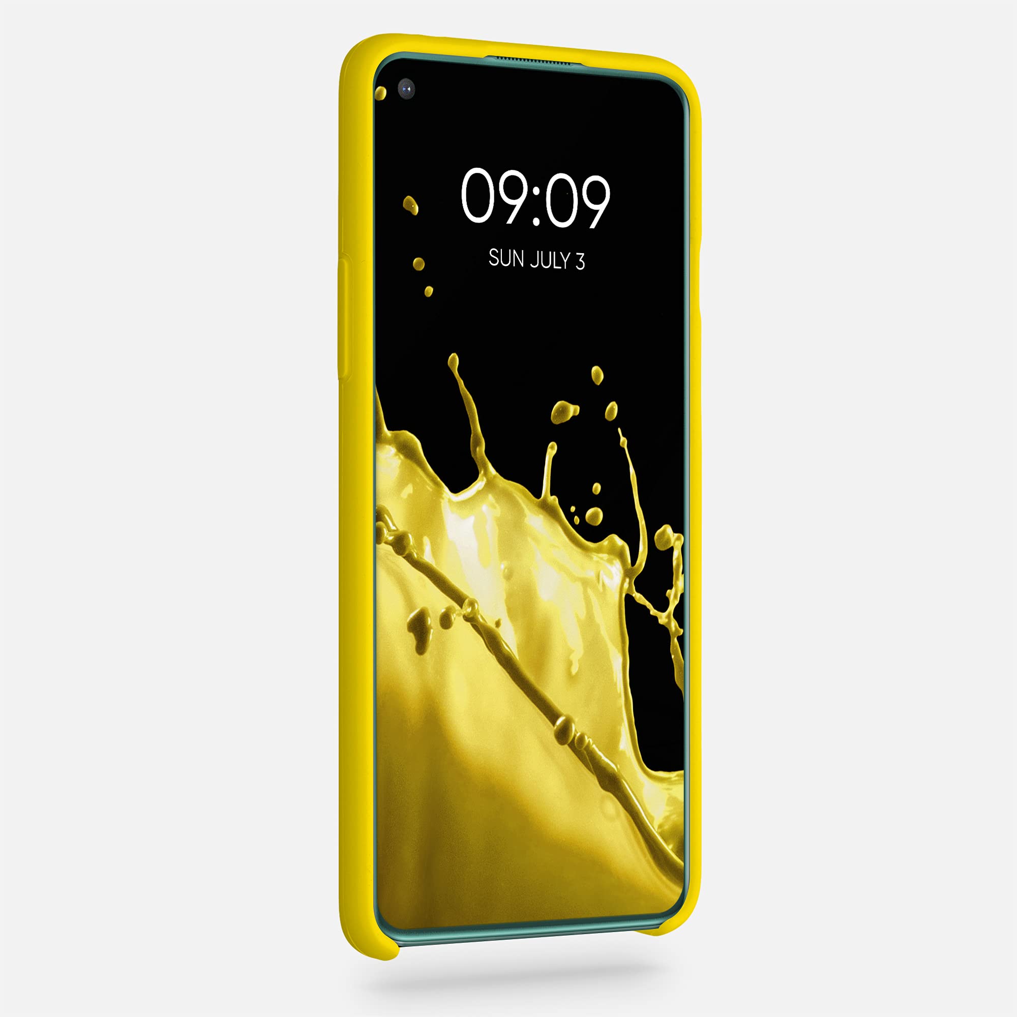 kwmobile Shockproof TPU Silicone Case for OnePlus 8T - Soft Matte Finish Protective Phone Cover in Radiant Yellow - Perfect for Daily Use, Work & Outdoor Activities