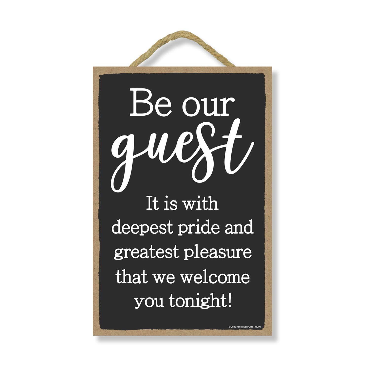 Honey Dew Welcome Sign for Vacation Rentals - 7x10.5 Inches - Perfect for Airbnb & Guest Houses