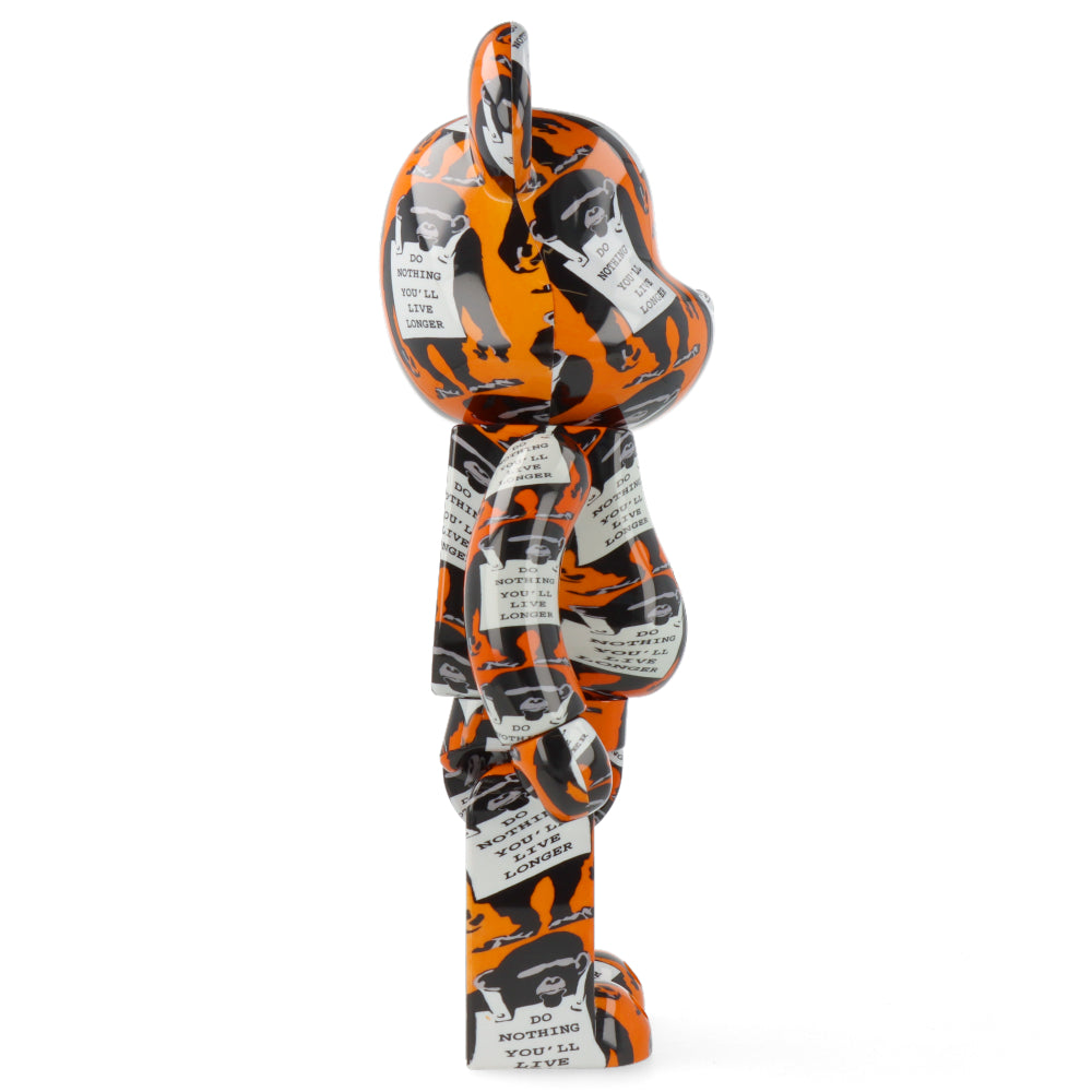 400% + 100% Bearbrick Monkey Sign Banksy Art Figure - Limited Edition Collectible for Home Decor, Office Display & Gift Giving
