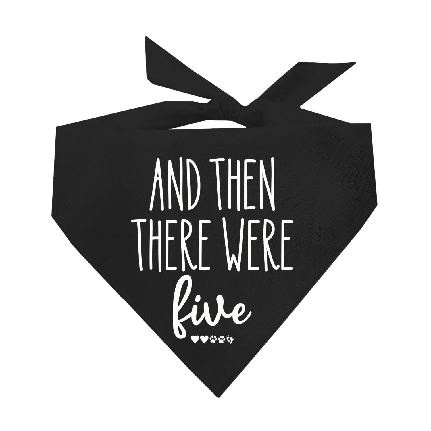 2 Paws Baby Announcement Dog Bandana - Black One Size for Dogs - Perfect for Gender Reveals, New Puppy Announcements & Pet Photo Shoots