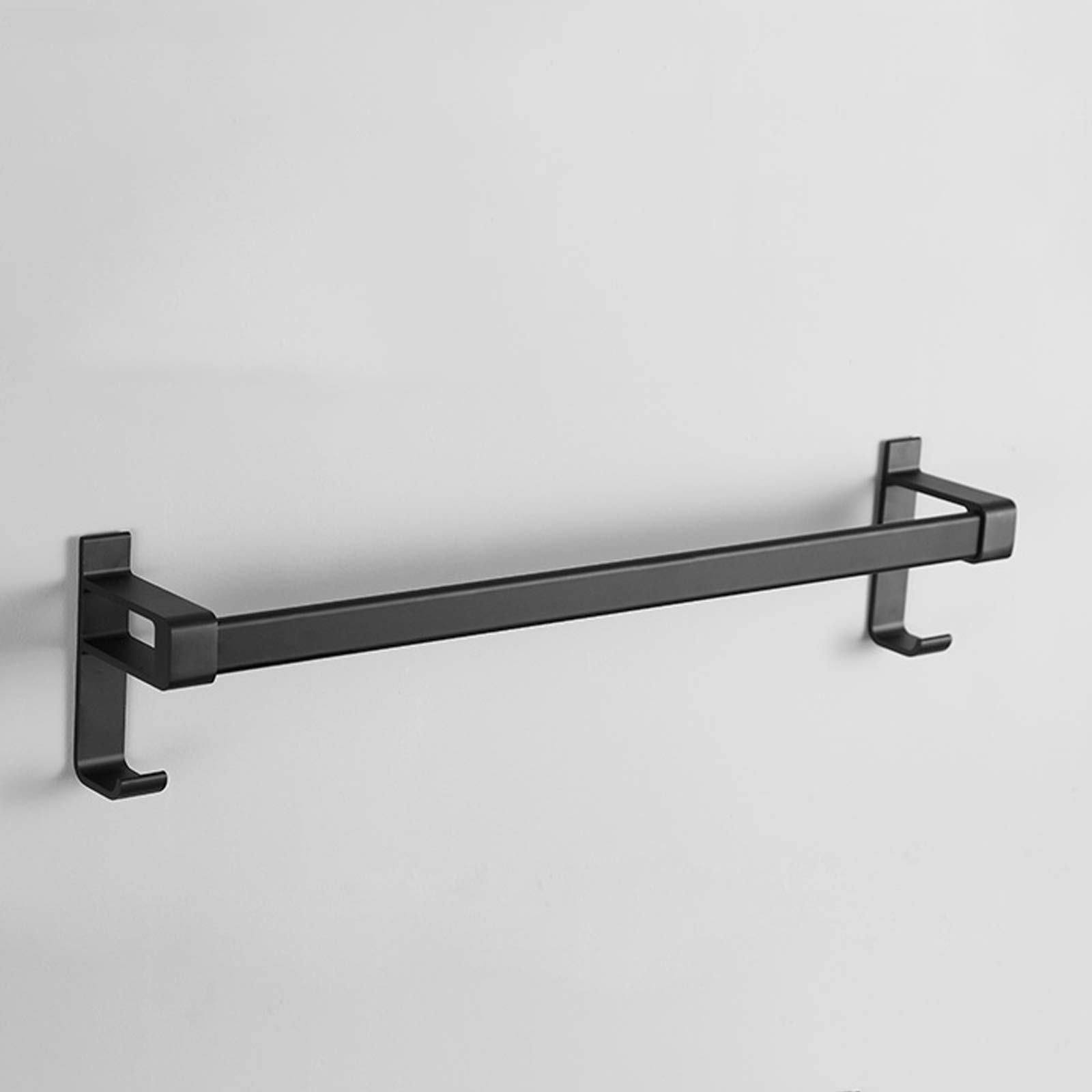 Sturdy Wall Mounted Self Adhesive Towel Rack for Bathroom - 30/40/50/60/70cm Black Towel Holder - Perfect for Kitchen, Toilet, Hotel, Lavatory & Shower - Modern Space-Saving Bathroom Organizer for Hand Towels & Washcloths