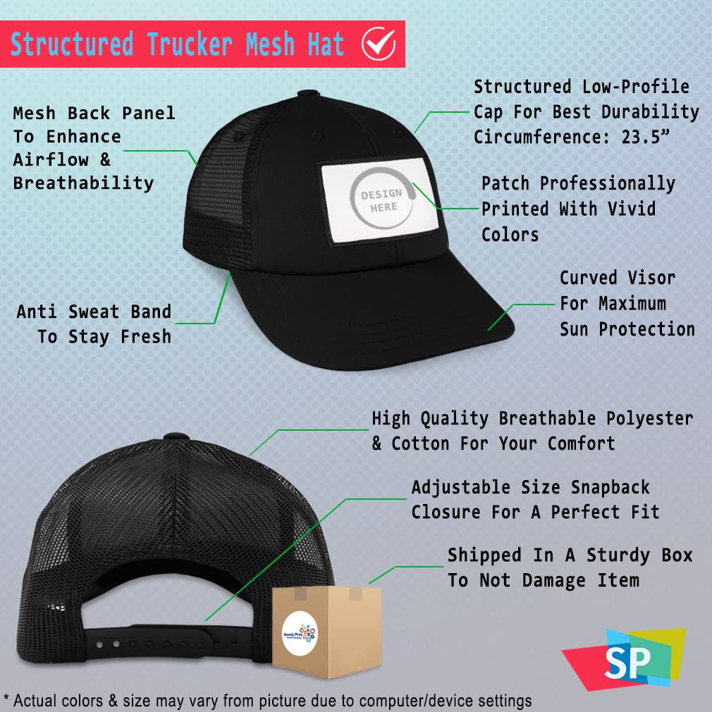 Speedy Pros Patch Hat - Trucker Baseball Cap with Bacon Food Design - 100% Cotton for Comfort - Perfect for BBQ Parties, Food Lovers & Casual Outings