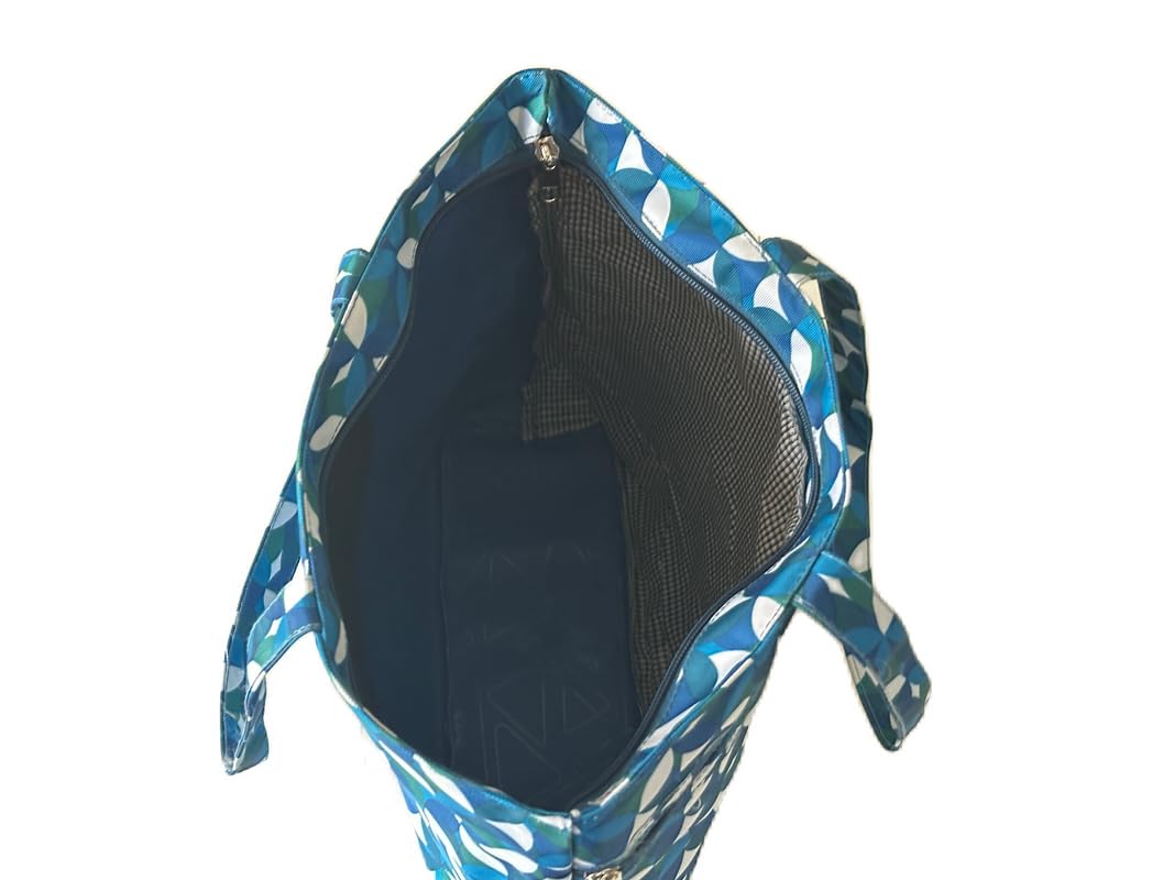 Stylish and Durable Women's Shopping Tote Bag - Blue Floral Print for Groceries, Beach, and Everyday Use