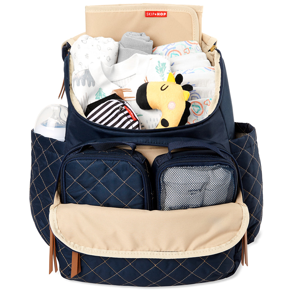 Skip Hop Forma Nappy Backpack - Stylish & Functional Diaper Bag for Parents - Navy Blue - Perfect for Daycare, Travel & On-the-Go Parenting