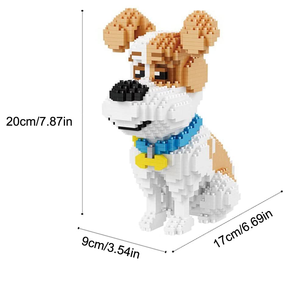 1350PCS Mini Dog Building Blocks Set - 3D Puzzle Pet Building Toy Bricks for Kids & Adults | Creative STEM Educational Gift for Birthday, Party Favors & Home Decoration (Sitting Mike Dog Design)