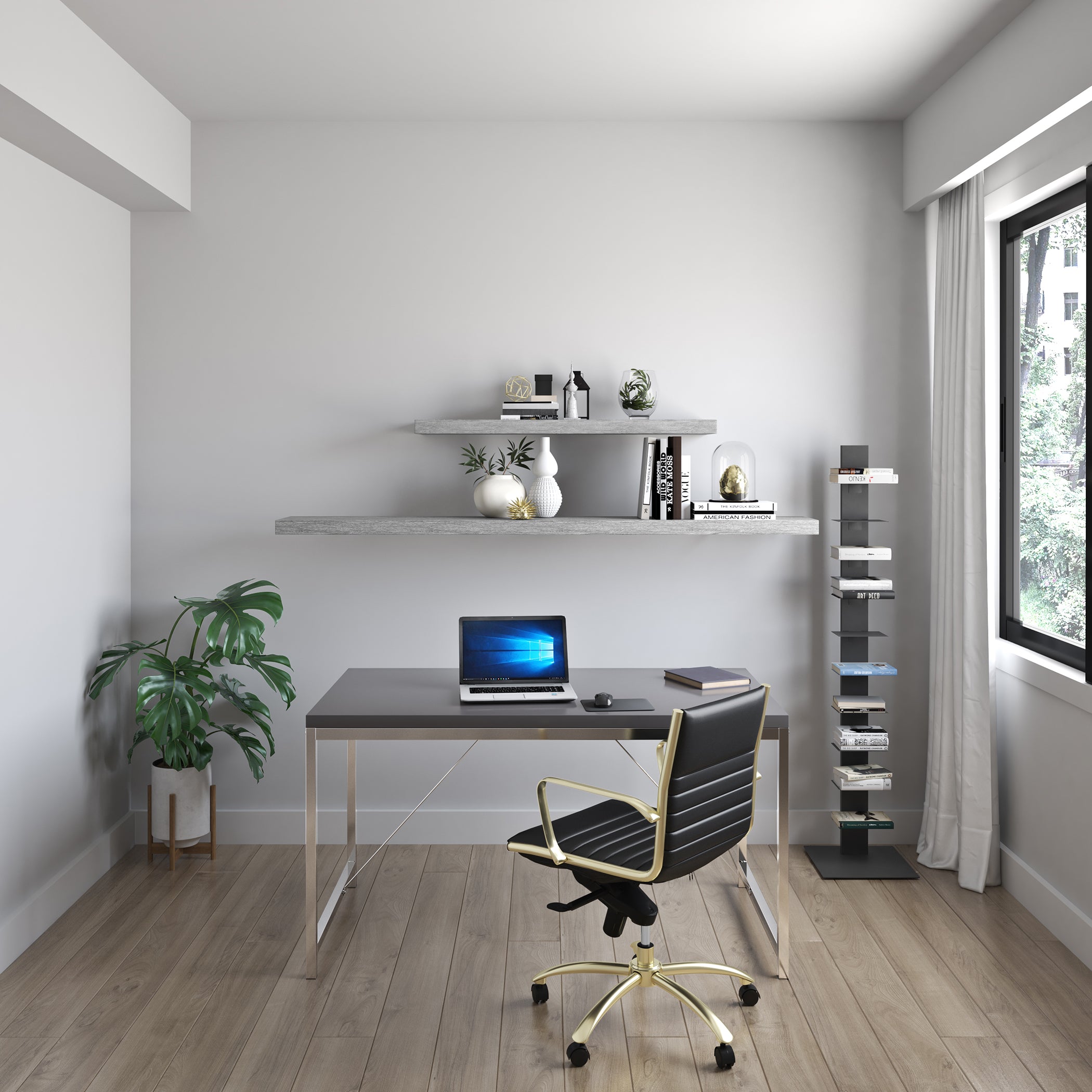Dirk Low Back Office Chair with Chromed Steel Base - Ergonomic Mesh Desk Chair for Home & Office Workspaces - Perfect for Long Hours of Computer Work, Gaming, and Study Sessions