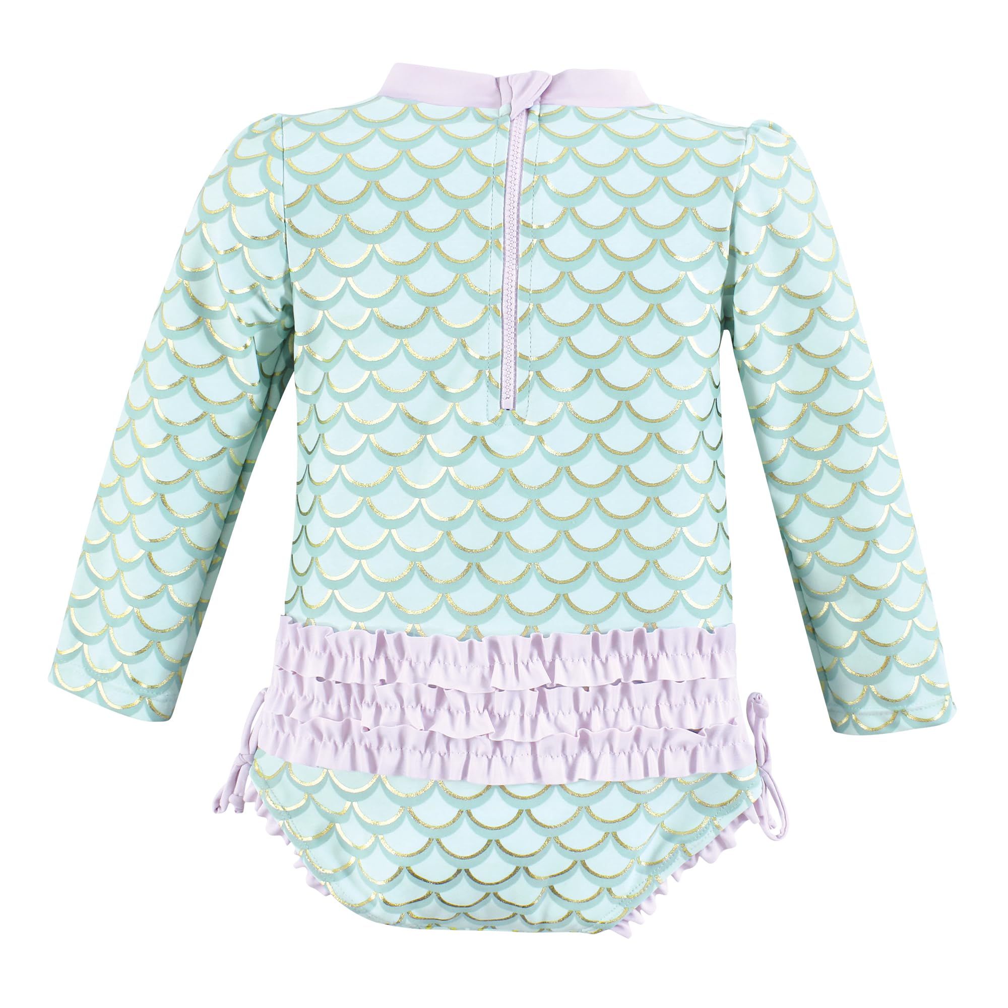 Hudson Baby Unisex Baby Rashguard & Toddler Swimsuit - UPF 50+ Sun Protection, Mermaid Design for Beach, Pool & Water Play | Soft & Comfortable Swimwear for Boys & Girls