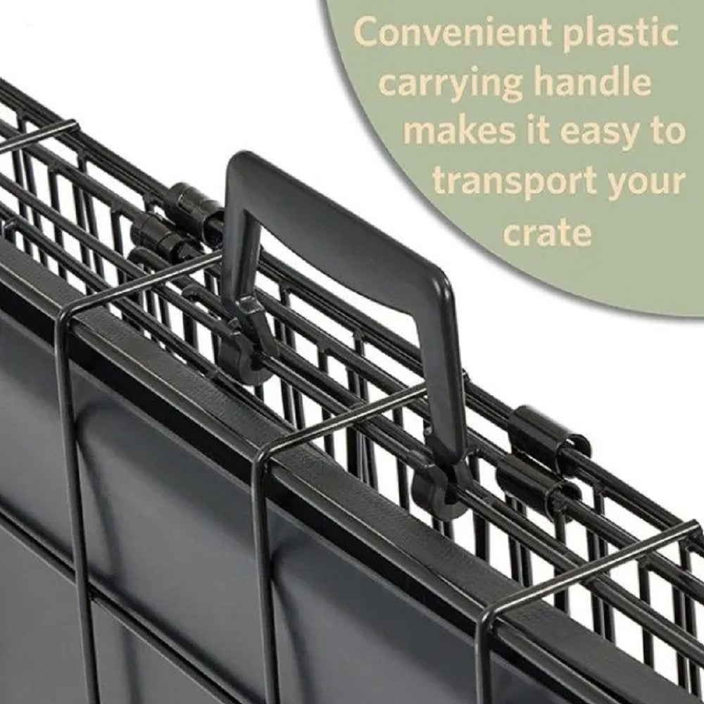 ConTour Two Door Dog Crate - Heavy Duty Metal Pet Cage for Medium & Large Dogs - Perfect for Home, Travel & Training Use