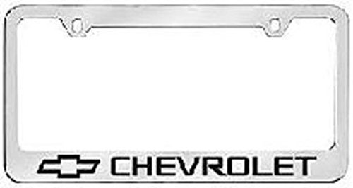 Chrome Plated Solid Brass Chevrolet License Plate Frame - Durable & Stylish Car Accessory for Trucks, SUVs, and Classic Cars