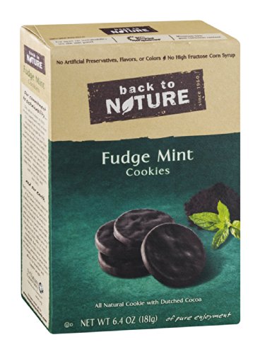 Back To Nature Fudge Mint Cookies 6.4 oz (Pack of 12) - All Natural, Vegan & Gluten Free Snacks - Perfect for Office, School Lunches & Afternoon Tea