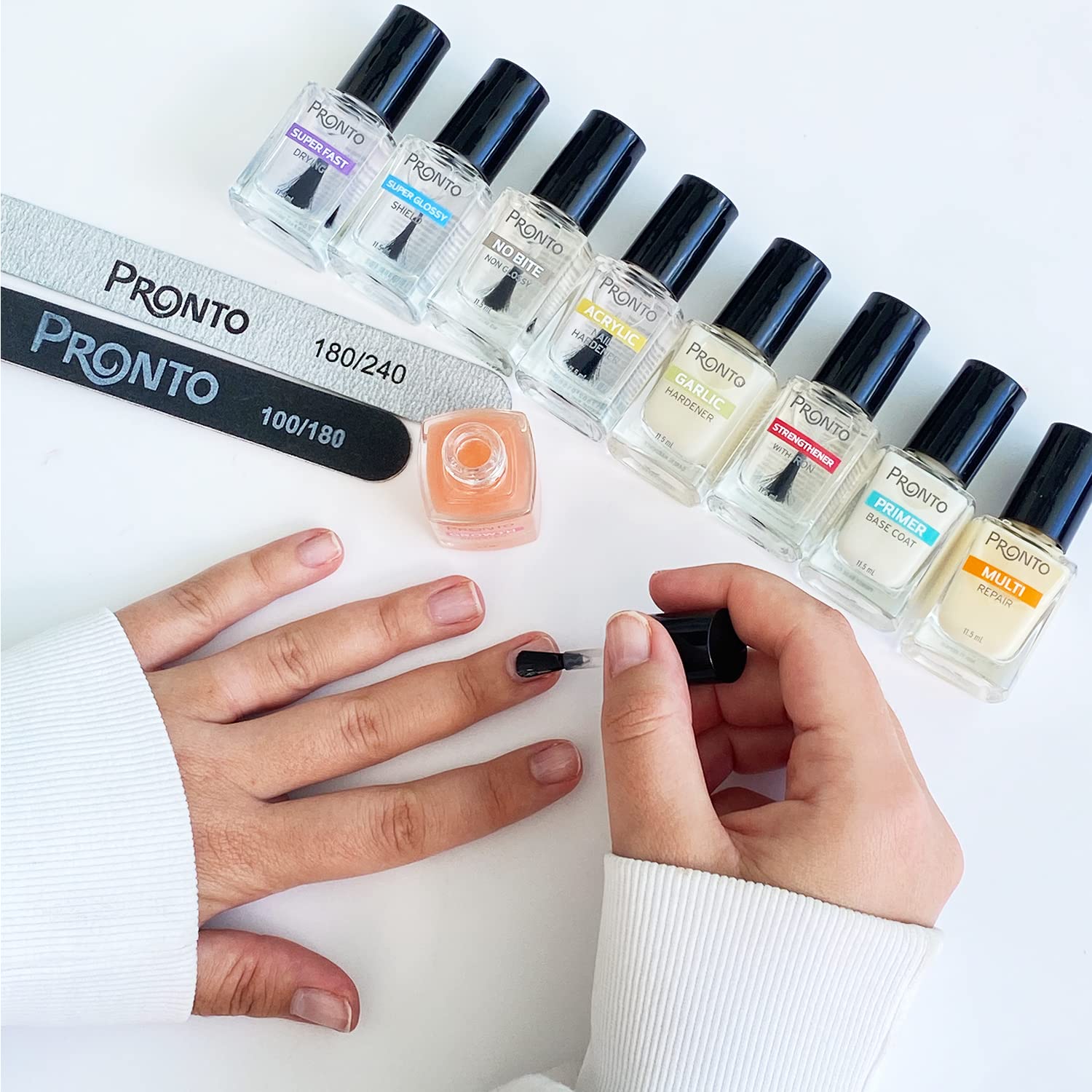Pronto Hydrating Treatment & Base Coat - Keratin Nail Polish Primer for Stronger Nails | Perfect for Manicures, Nail Care & At-Home Nail Treatments