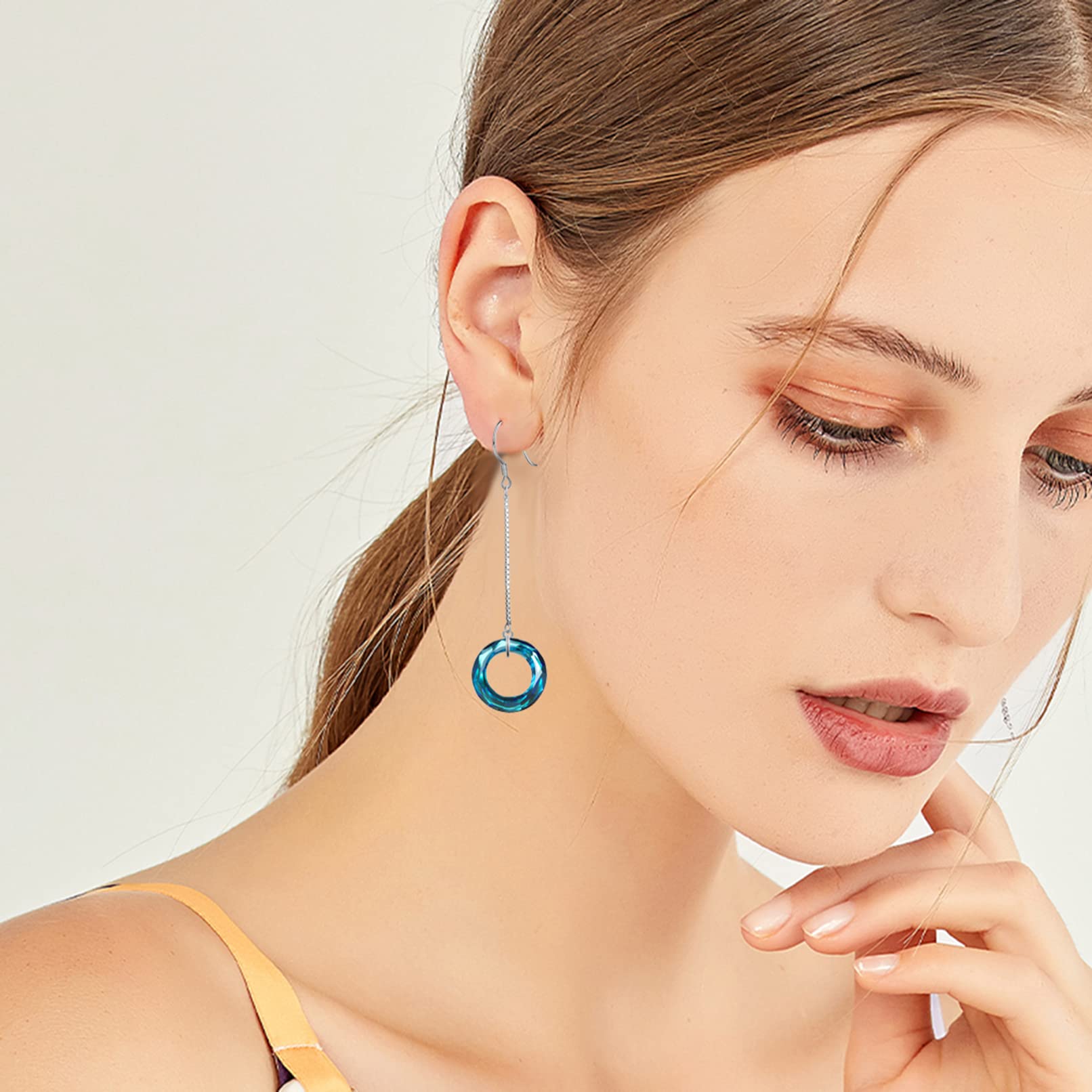 Austria Crystal Dangle Long Earrings for Women - Hypoallergenic Jewelry Gifts for Mother's Day, Anniversary & Birthday | Elegant Evening Wear & Special Occasion Accessories