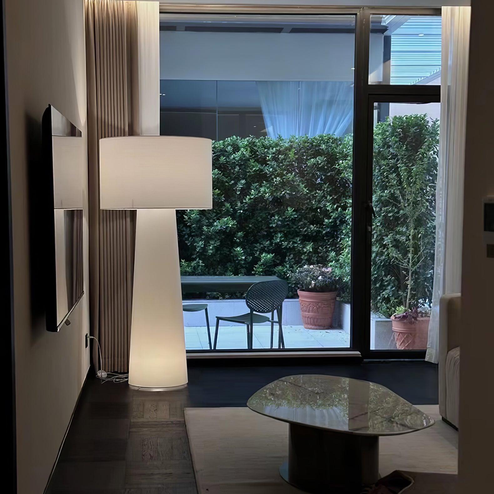 Modern Column Fabric Floor Lamp - Elegant Standing Light for Living Room, Bedroom & Office - Soft Ambient Lighting for Home Decor & Relaxation