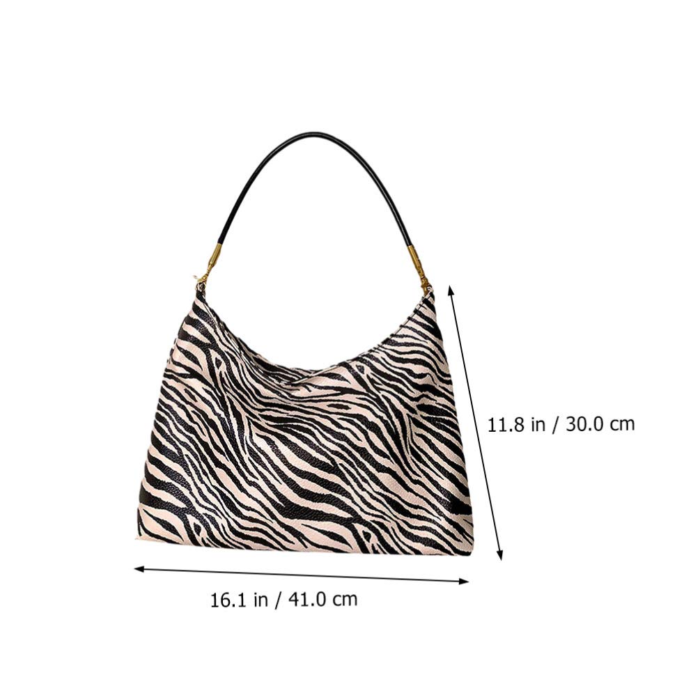 1pc Zebra Print PU Leather Shoulder Bag for Women - Crossbody Camera Strap Tote Handbag in Black & White Pearlescent - Perfect for Travel, Photography & Everyday Use