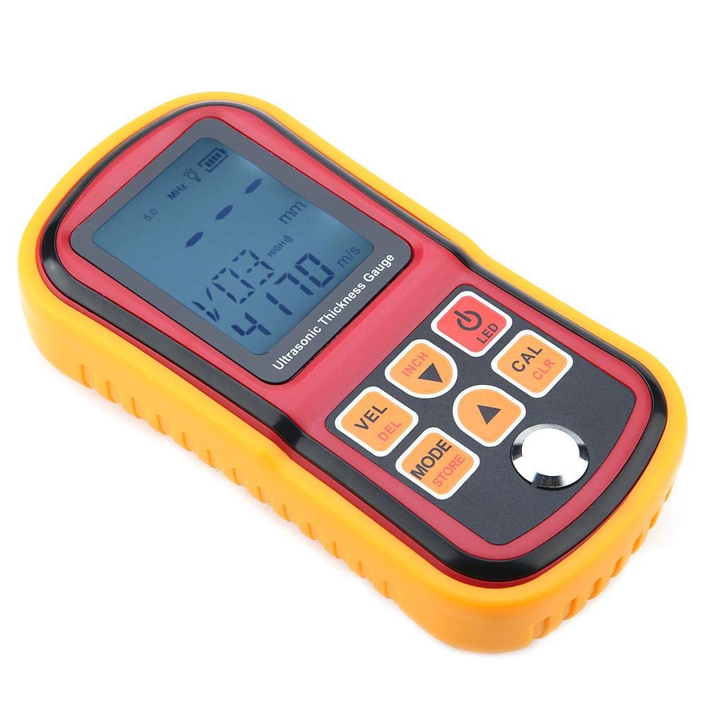 5MHz Portable Ultrasonic Thickness Gauge - Handheld Metal Thickness Tester for Steel, Copper & Aluminum - Ideal for Industrial Quality Control, Construction & Manufacturing Inspections