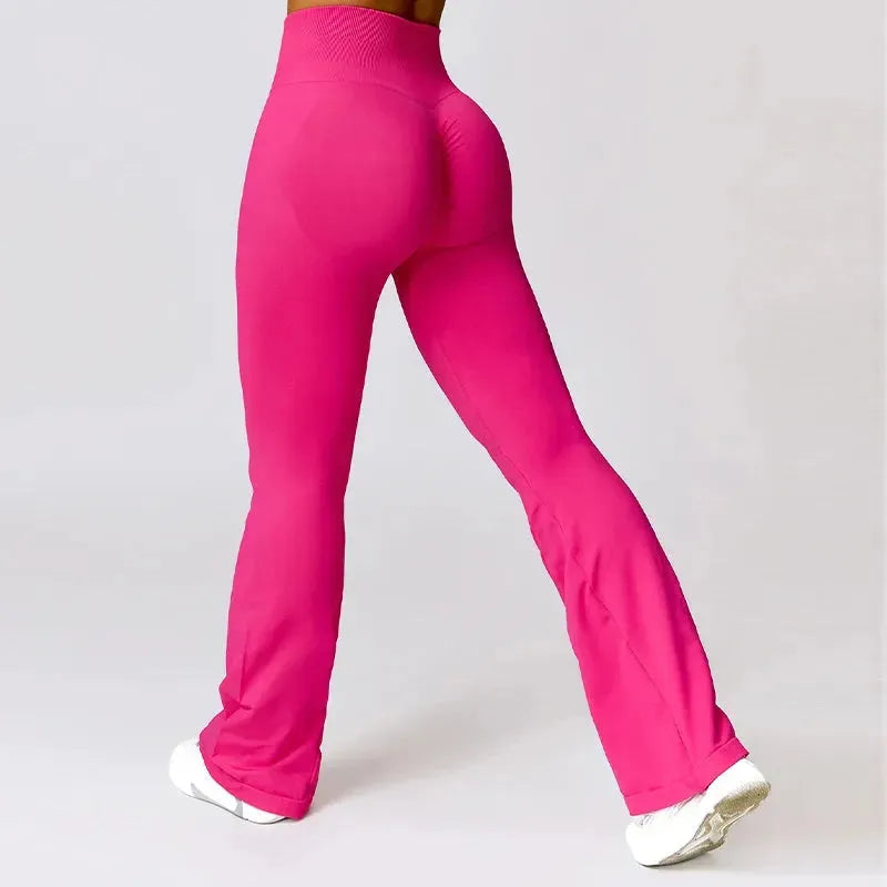 Seamless Flared Leggings for Women - High Waist Yoga Pants, Scrunch Butt Workout Leggings, Gym Dance Fitness Clothing | Perfect for Yoga, Pilates, Running & Casual Wear