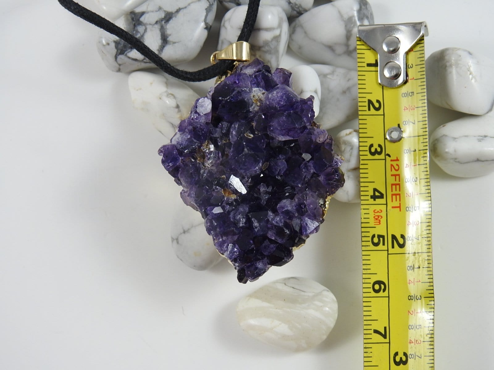 Natural Amethyst Cluster Necklace - Healing Crystal Jewelry for Women | Perfect for Meditation, Energy Cleansing & Spiritual Gifts