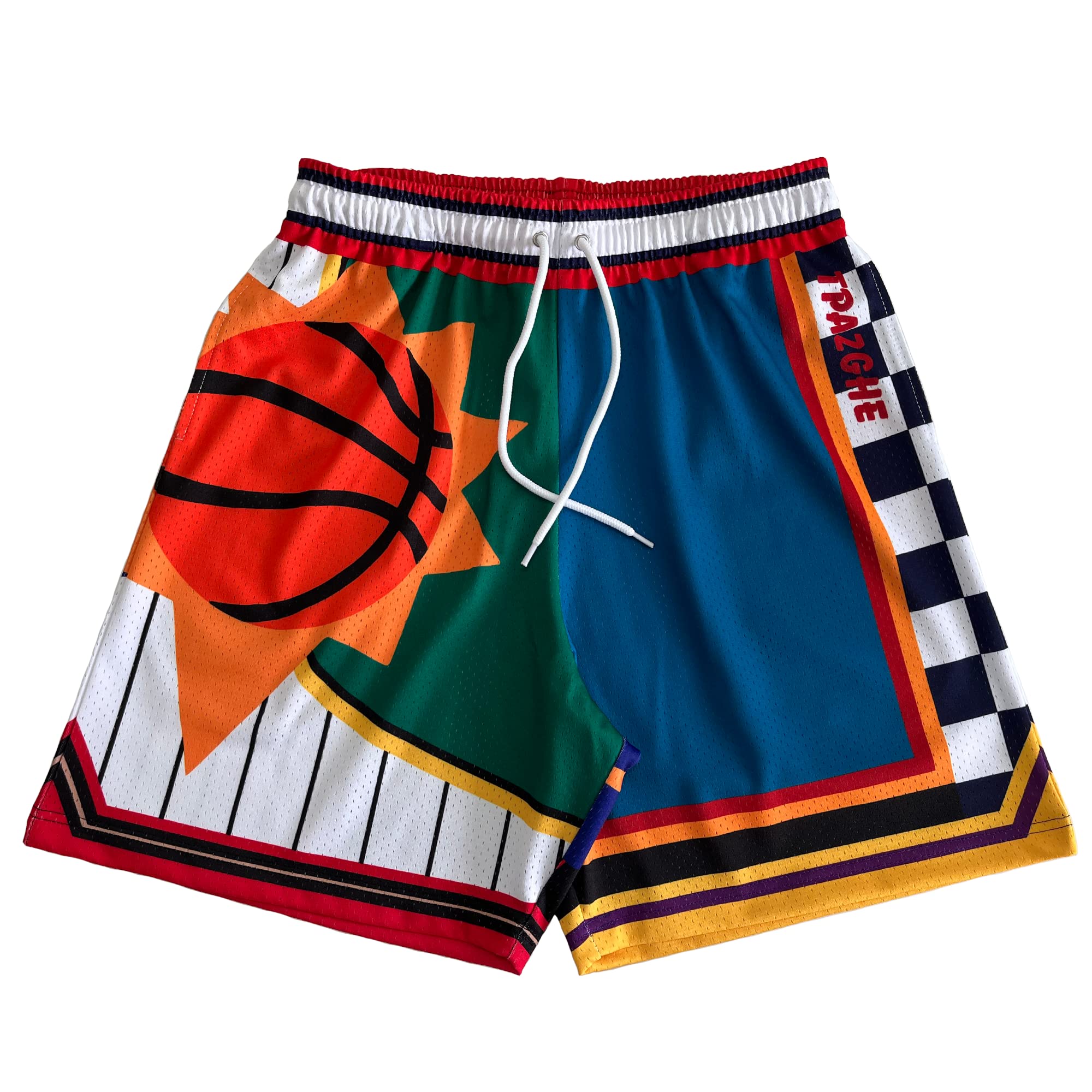 **Men's Basketball Athletic Shorts - Breathable Mesh Gym Workout Training Shorts with Drawstring & Pockets - Perfect for Running, Sports & Casual Wear**
