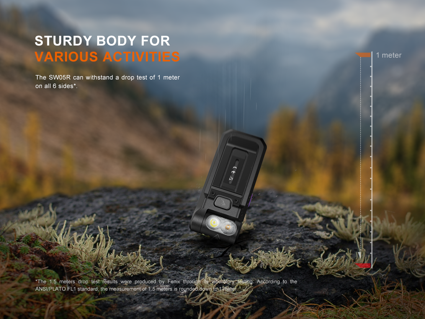 Fenix SW05R Multipurpose Clip On Light - Red & UV Output for Camping, Hiking, and Emergency Use