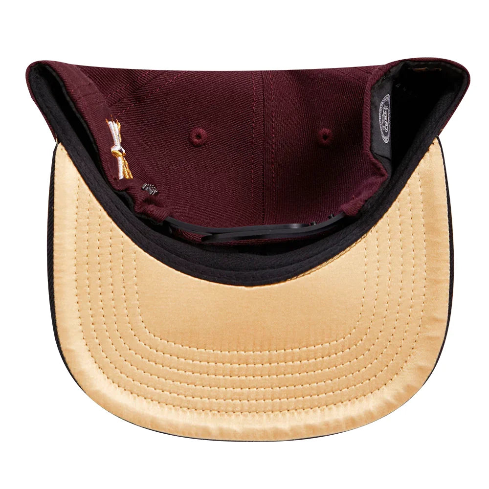 Pro Standard Vegas Golden Knights Two-Tone Burgundy & Gold Wool Snapback Hat | NHL Official Licensed Cap for Men & Women | Perfect for Games, Fan Gear & Casual Wear