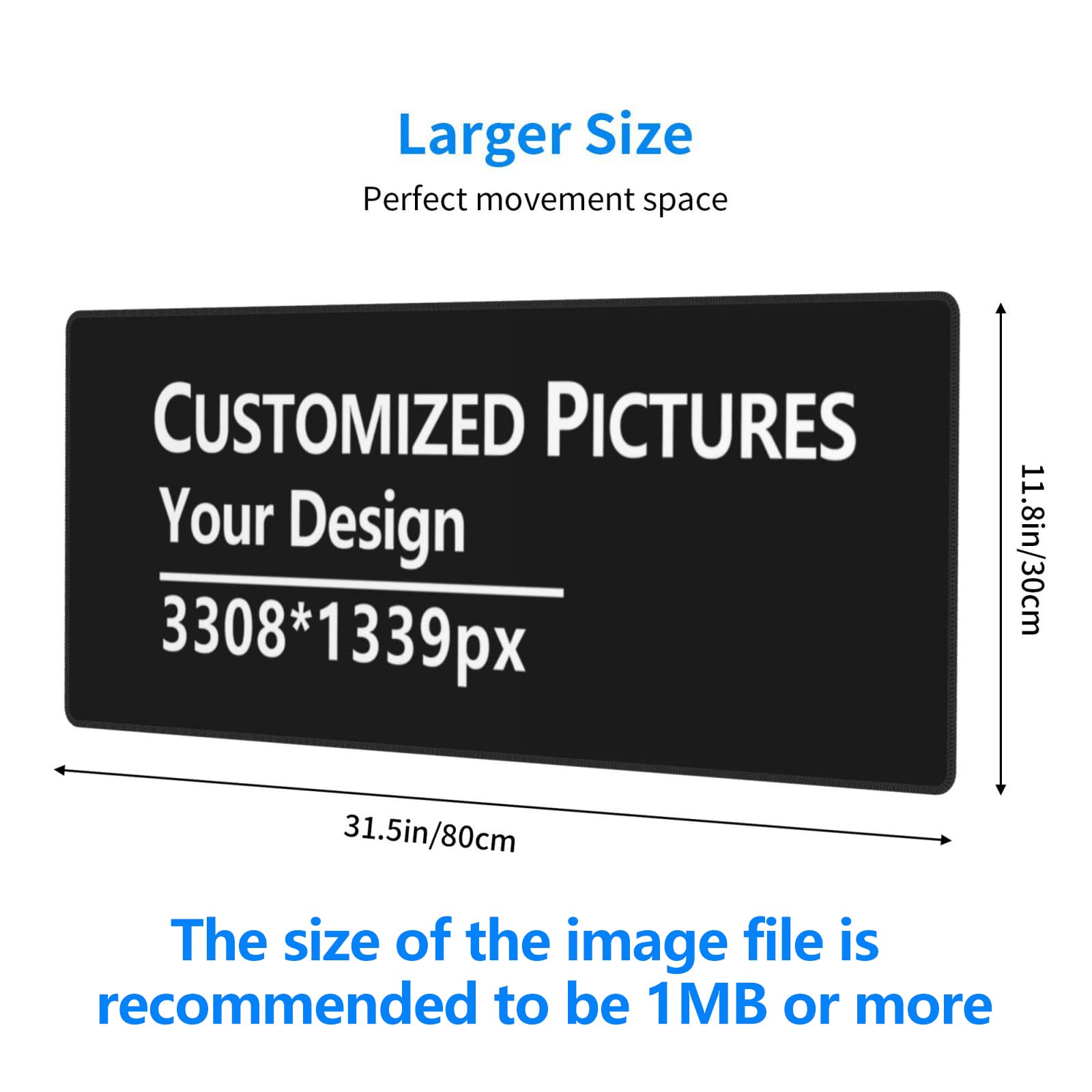 Custom Anime Large Mouse Pad - Non-Slip Rubber Base Gaming Mouse Mat for PC & Laptop | Demon Slayer (Kimetsu No Yaiba) Themed Extended Desk Mat for Home Office & Gaming Setup - Perfect for Work, Gaming & Anime Decor