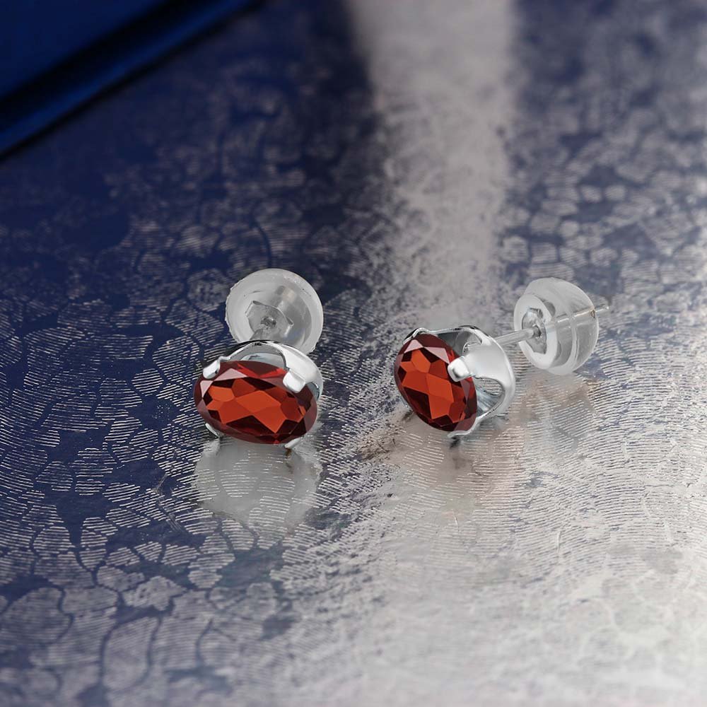 14K Yellow or White Gold 8X6MM Oval Birthstone Stud Earrings for Women & Men | Gemstone Jewelry Gift for Anniversary, Birthday & Special Occasions | Gem Stone King