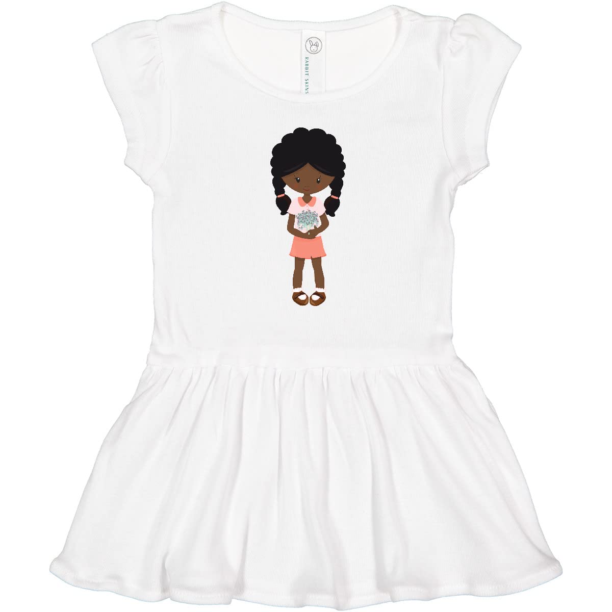 Inktastic Spring Girl Toddler Dress - African American Cute Girl Outfit for Easter, Birthday & Special Occasions