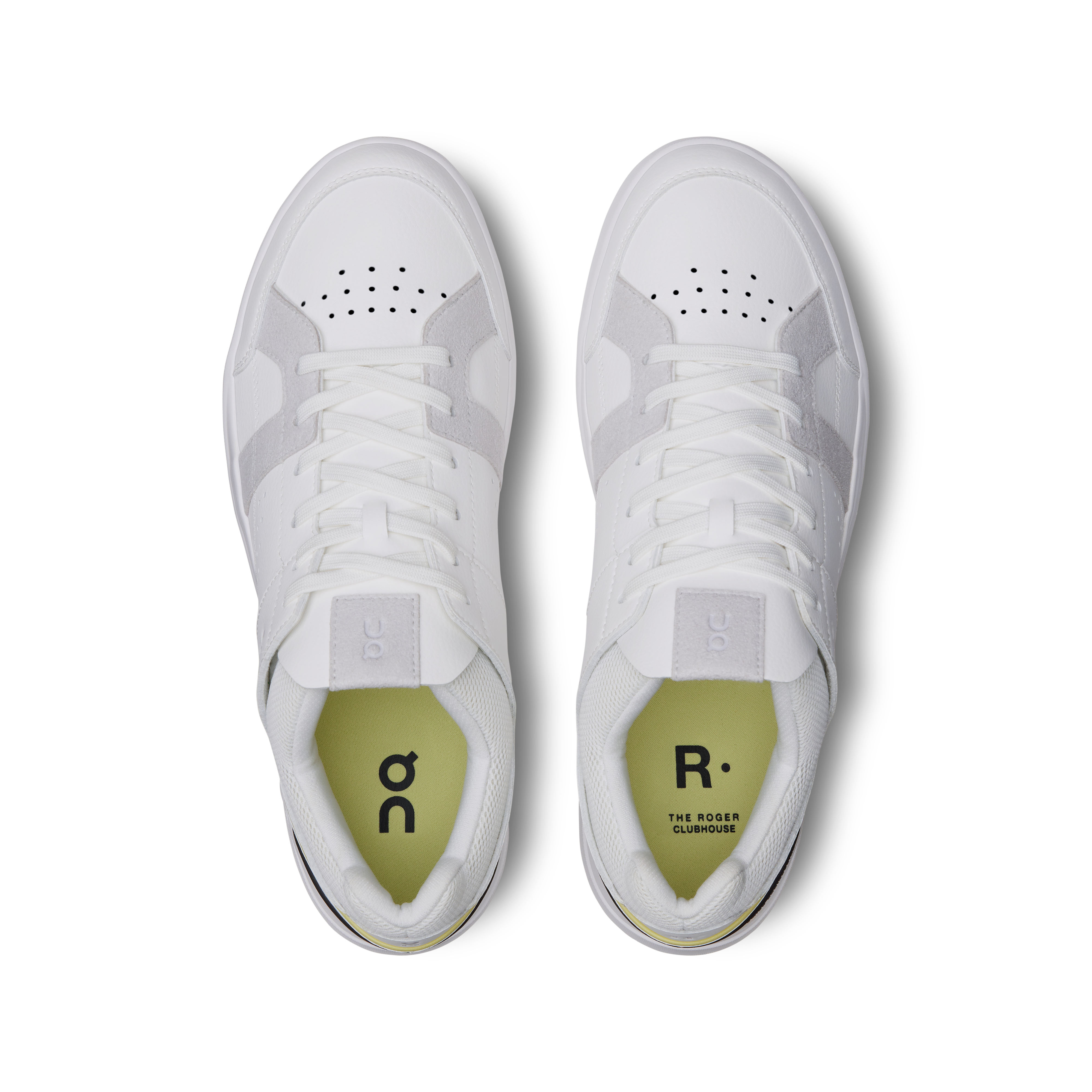 On Running Men's The Roger Clubhouse Sneakers - White/Acacia | Lightweight Running Shoes for Men | Perfect for Jogging, Gym Workouts & Casual Wear