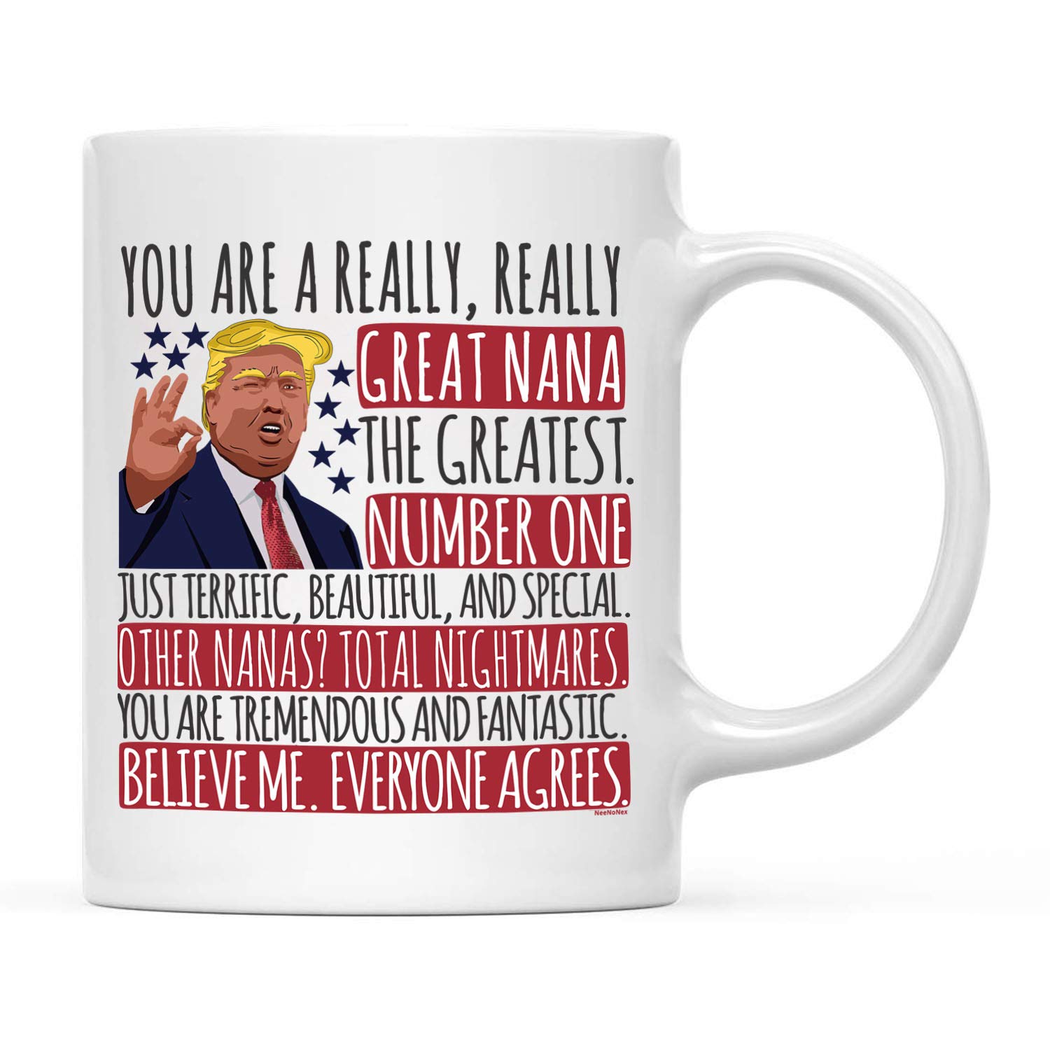 You Are A Really, Really Great Nana Ceramic Coffee Mug - Heartwarming Gift for Grandma (Nana) - Perfect for Tea, Coffee & Mother's Day Celebrations