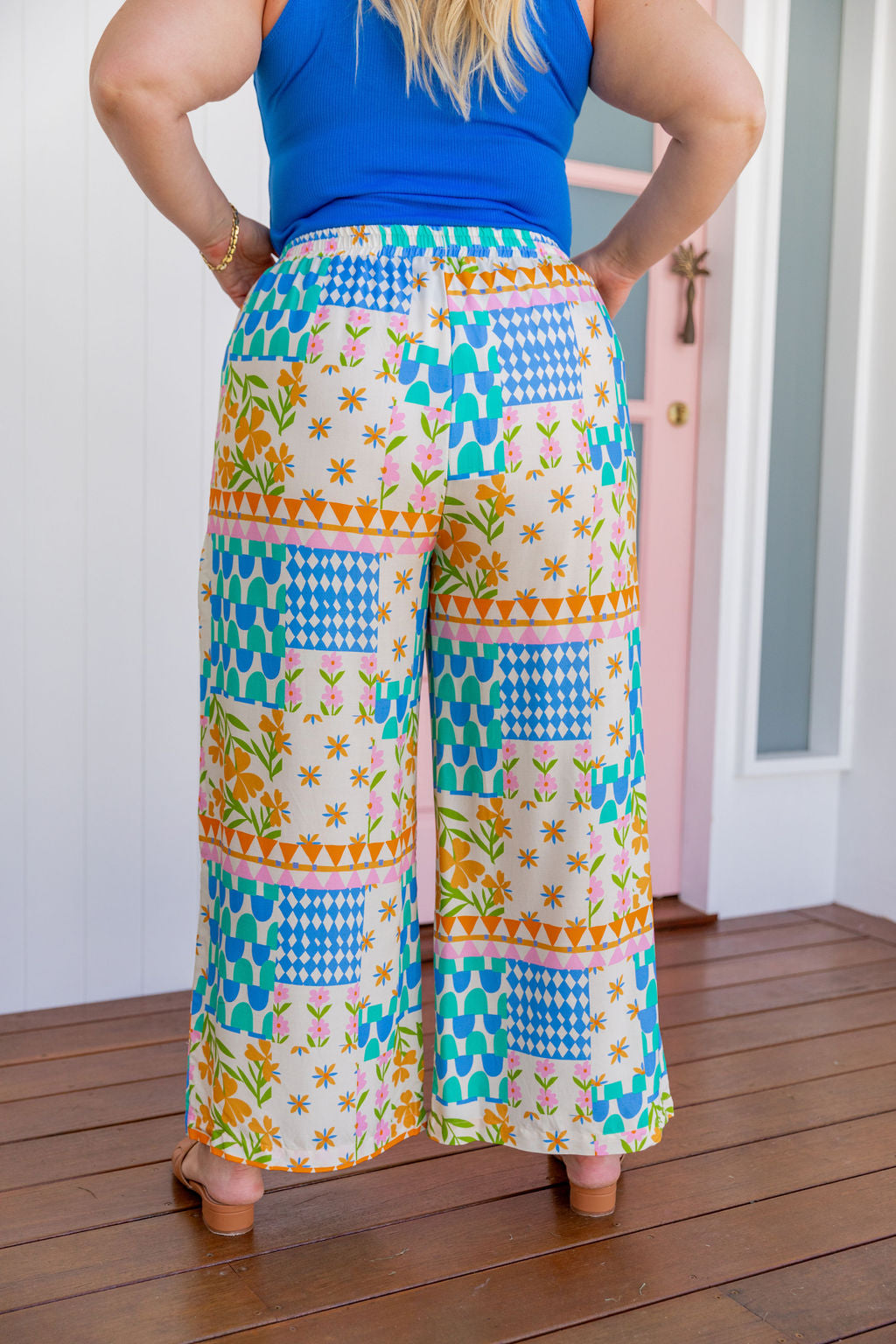Luella Patch Garden Pants - Stylish Floral Print Women's Trousers for Casual Wear & Outdoor Activities