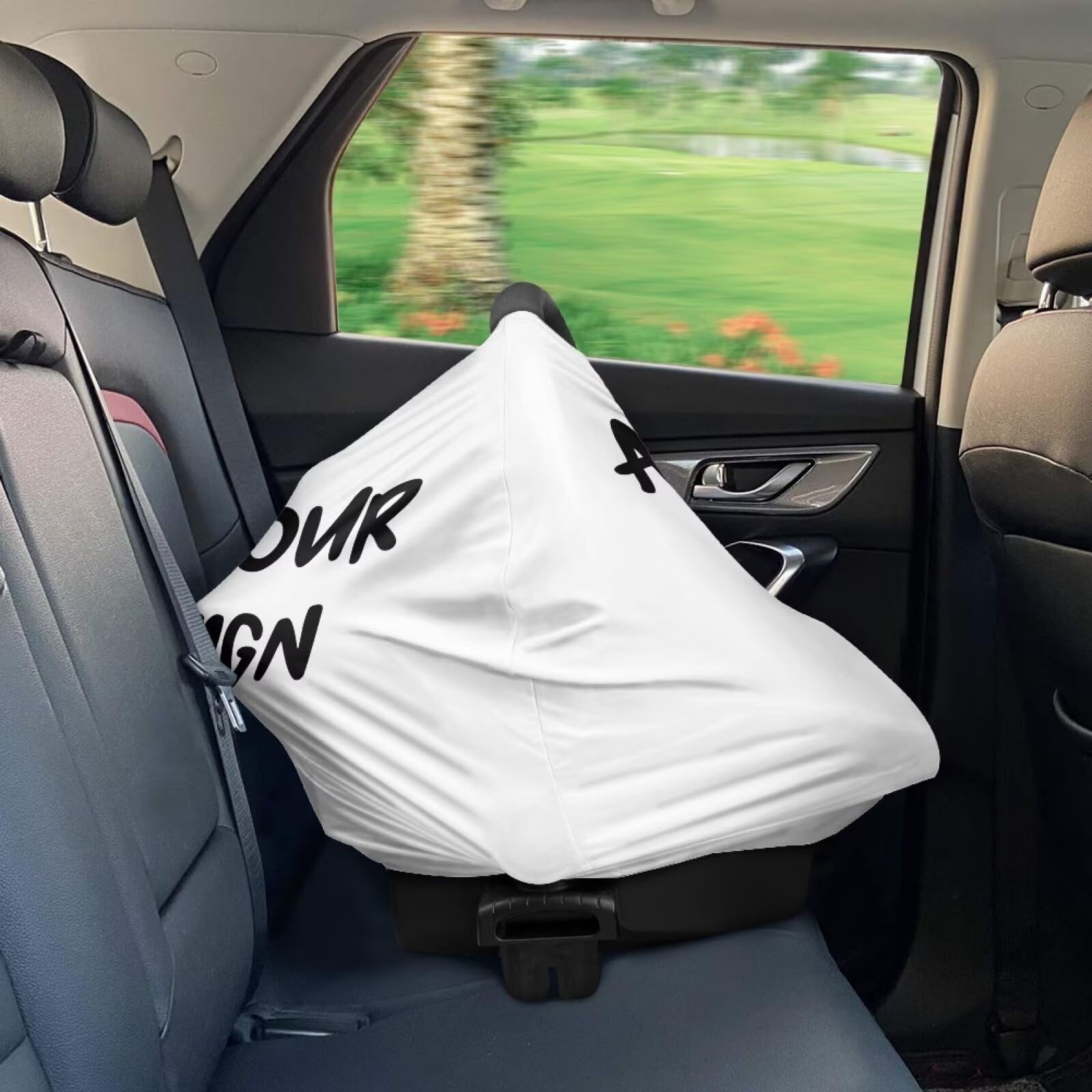 GIFTPUZZ Premium Nursing Cover & Car Seat Canopy - Ultra Soft Breastfeeding Cover, Sunlight Blocking Baby Car Seat Canopy, Breathable Multipurpose Stroller Blanket for Newborns & Infants - Perfect for Nursing, Shopping, and Outdoor Activities