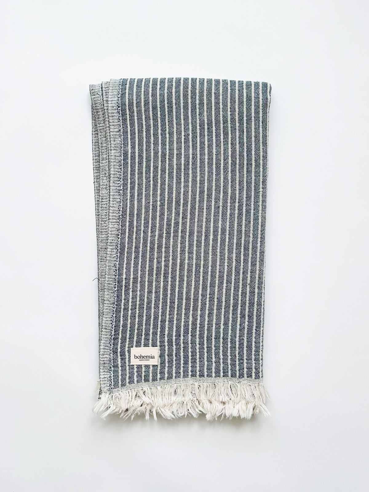 Premium Portobello Hammam Towel - 100% Organic Cotton, Soft & Absorbent, Indigo Blue - Perfect for Spa, Beach, Yoga & Home Decor