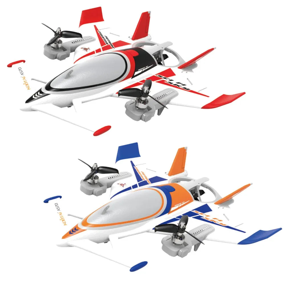 KOOTAI A570 8 Channel 3 Axis VTOL Foam RC Airplane - Long Range FPV Drone with Night Flight Mode for Aerial Photography & Outdoor Adventure