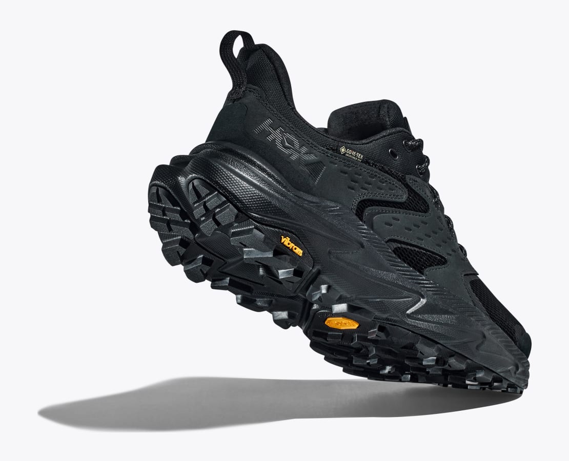 HOKA ONE ONE ANACAPA 2 LOW GTX Hiking Shoes for Men & Women - Waterproof Black Trail Running Shoes for Outdoor Adventures & Daily Wear