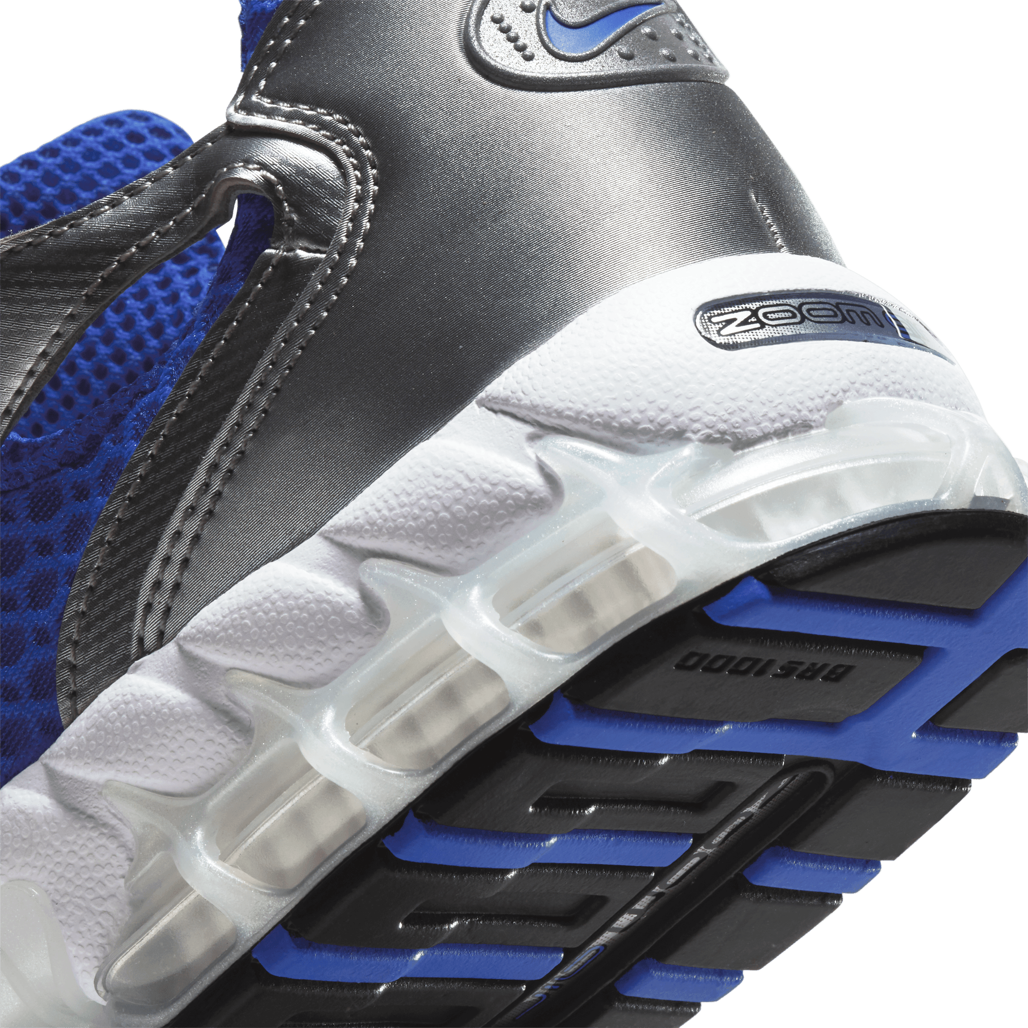 Nike Air Zoom Spiridon Cage 2 Running Shoes - Metallic Silver/Varsity Royal - Lightweight & Breathable for Men's Training & Gym Workouts