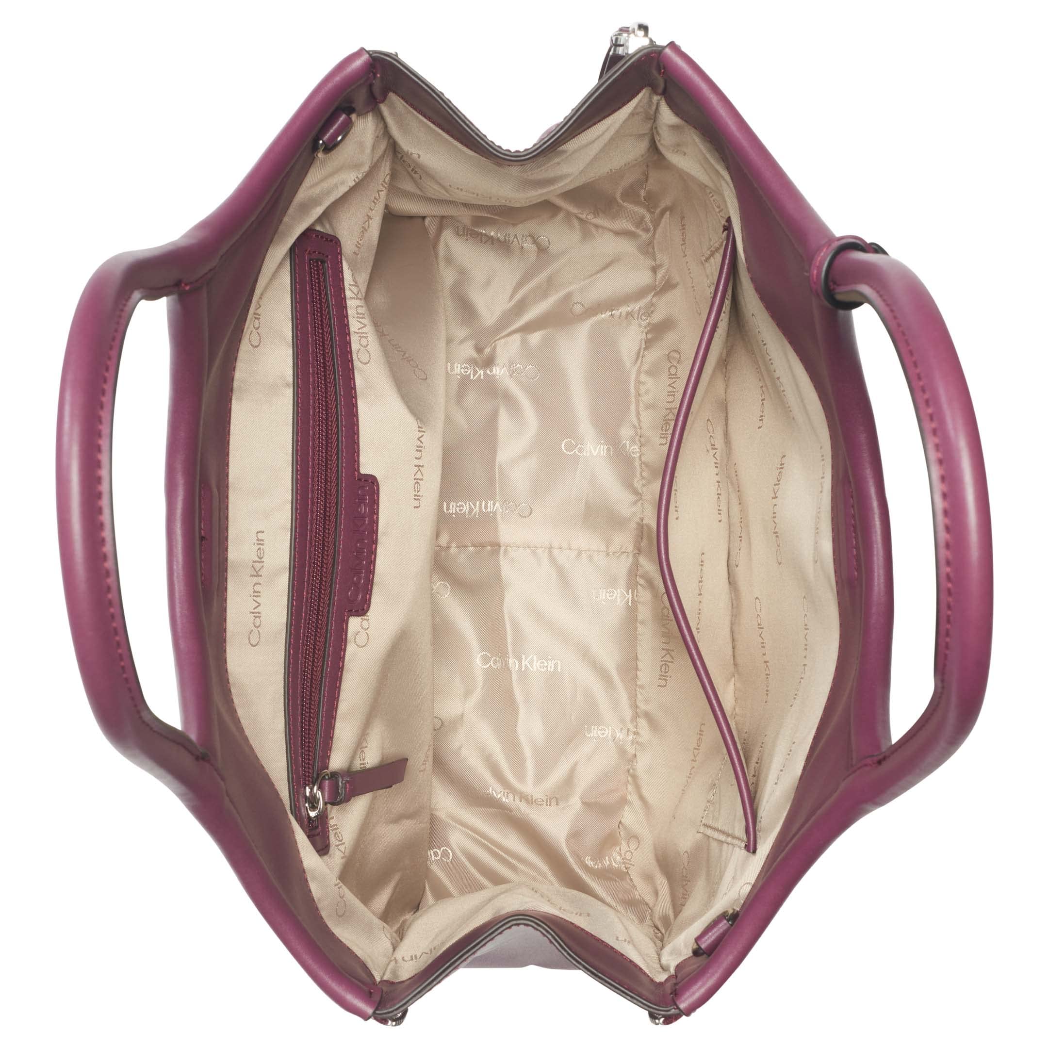 Calvin Klein Gabrianna Novelty Slim Side Zip Tote Bag for Women - Stylish & Functional Work, Travel & Everyday Carry Purse