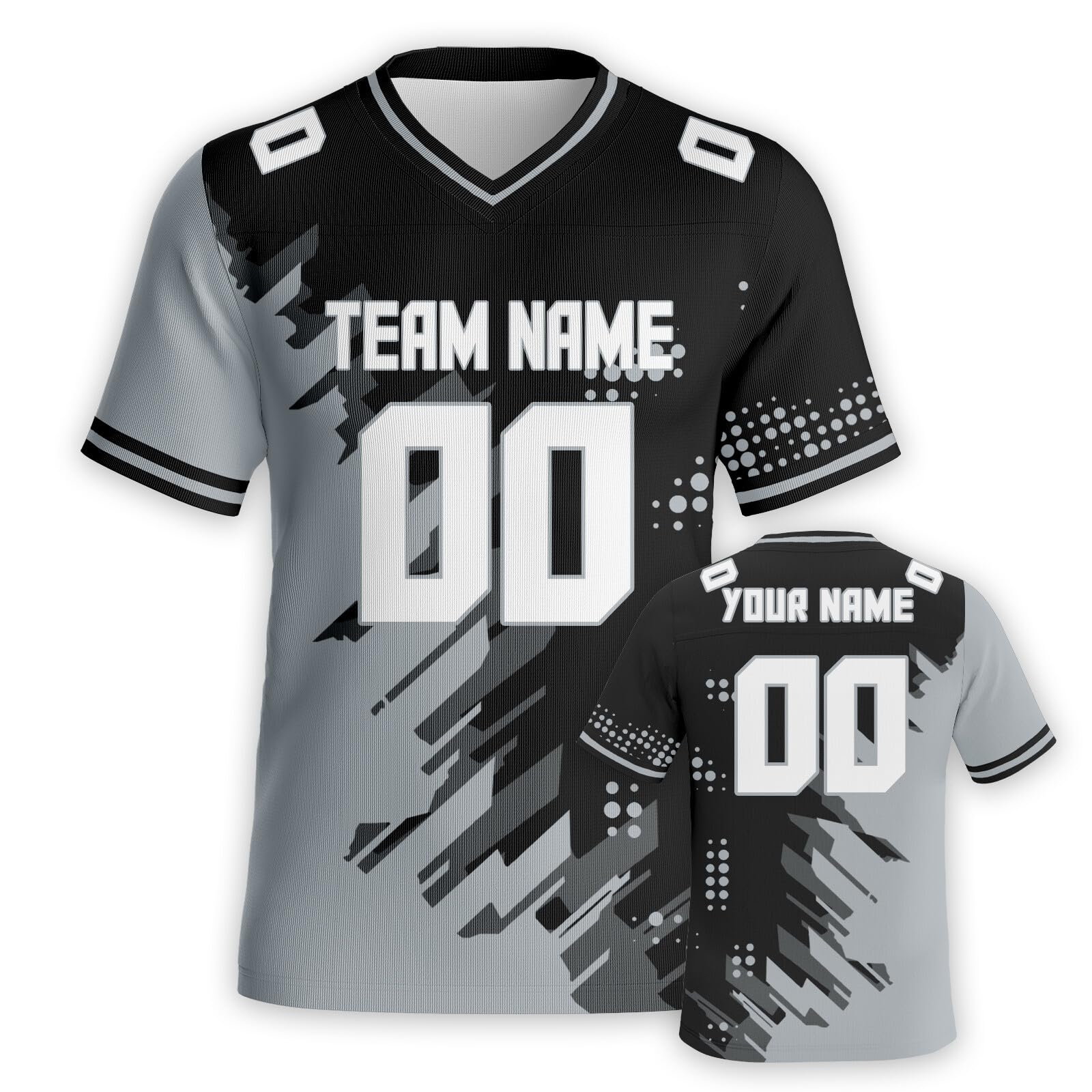 Custom Football Jersey - Personalized Team Name & Number Rugby Shirts for Men, Women, Youth & Kids - Perfect for Games, Training & Fan Gifts