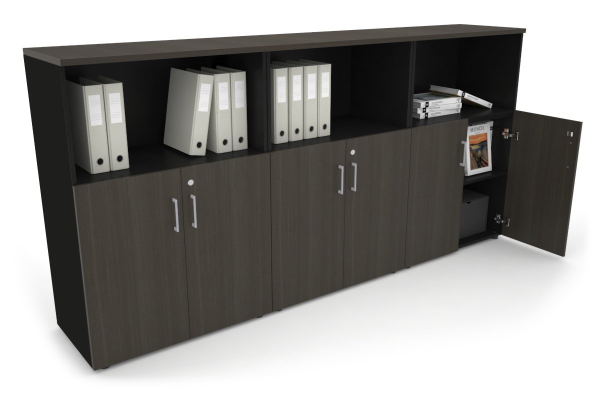 Medium Storage Cabinet with Small Doors - 2400W x 1170H x 450D - Perfect for Uniform Storage in Offices, Schools, and Retail Spaces