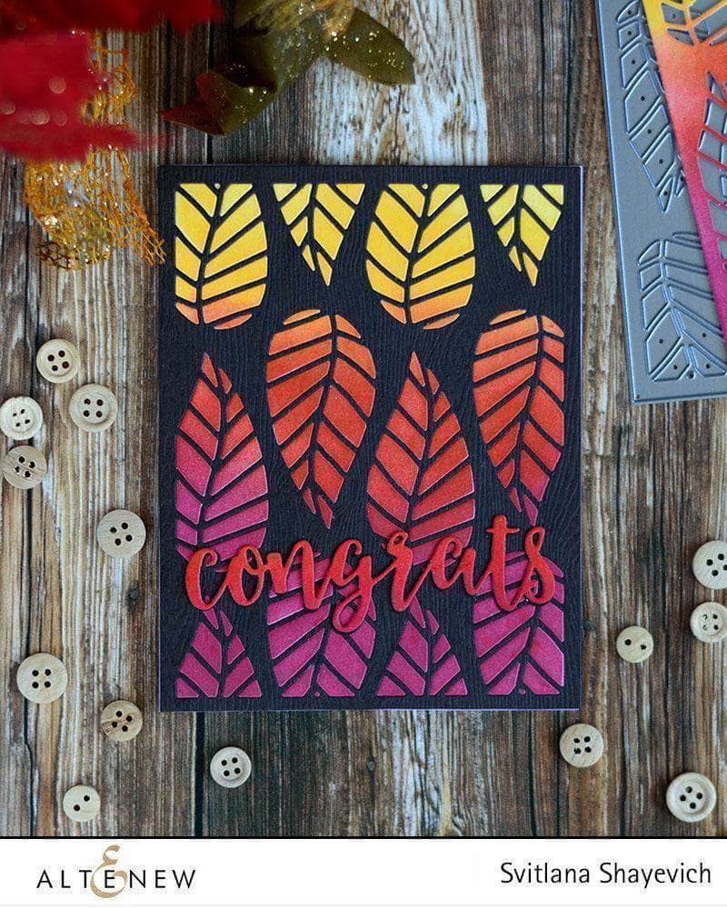 Striped Leaf Cover Die - High Quality Metal Cutting Die for DIY Scrapbooking, Card Making, and Paper Crafts - Perfect for Home Decor, Gift Wrapping, and Craft Projects