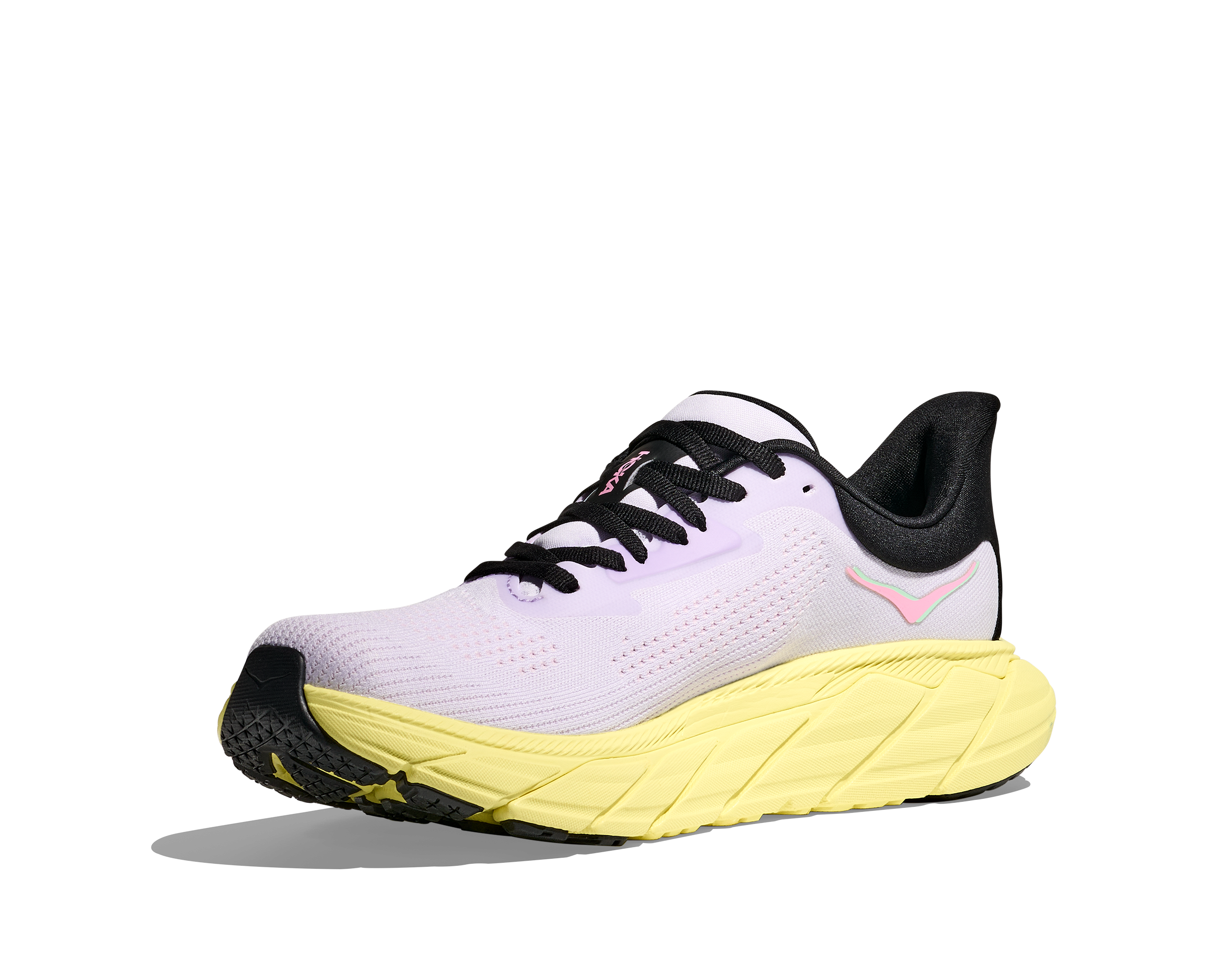 Women's HOKA Arahi 7 Running Shoes - Starlight Glow/Yuzu Color - Stability & Cushion for Road Running, Jogging, and Daily Wear