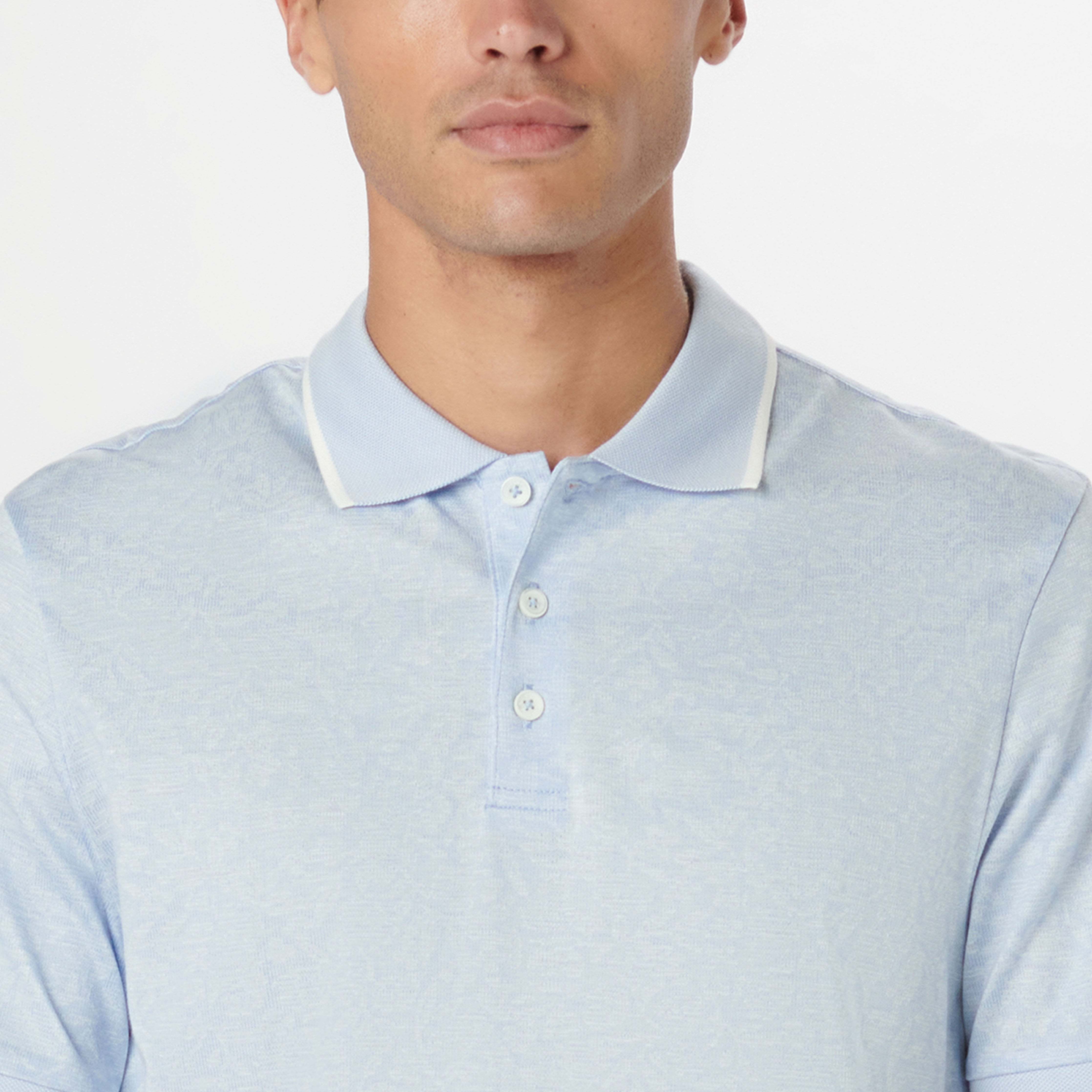 Floral Jacquard Polo Shirt for Men - Stylish Casual & Business Wear - Breathable Comfort Fit - Perfect for Office, Golf & Outdoor Activities
