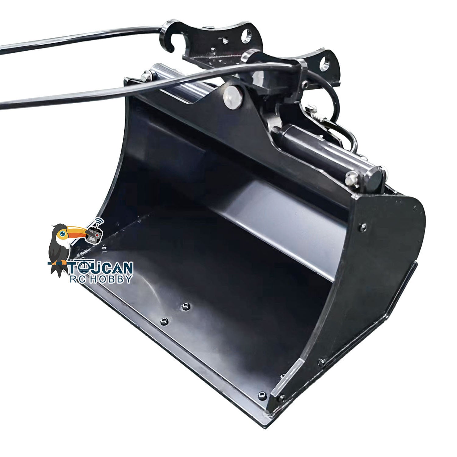 MTM Metal Upgraded Parts Telescopic Boom Tiltable Bucket Claw for 1/14 946 EC380 RC Hydraulic Excavator Heavy Machine Digger - Replacement Accessory for RC Construction Vehicles, DIY Model Building & Heavy Duty Play Scenarios