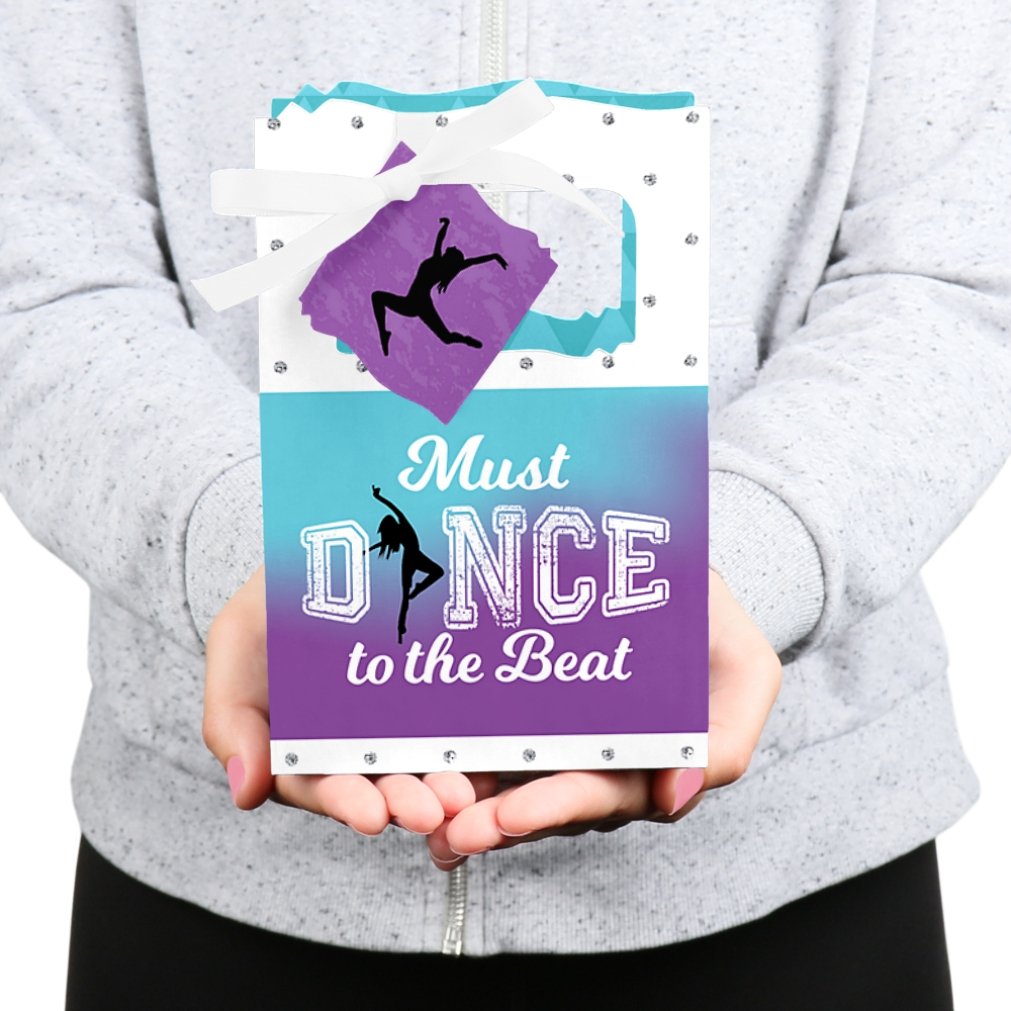 Big Dot of Happiness Must Dance to the Beat - Set of 12 Dance-Themed Birthday Party Favor Boxes for Kids' Celebrations